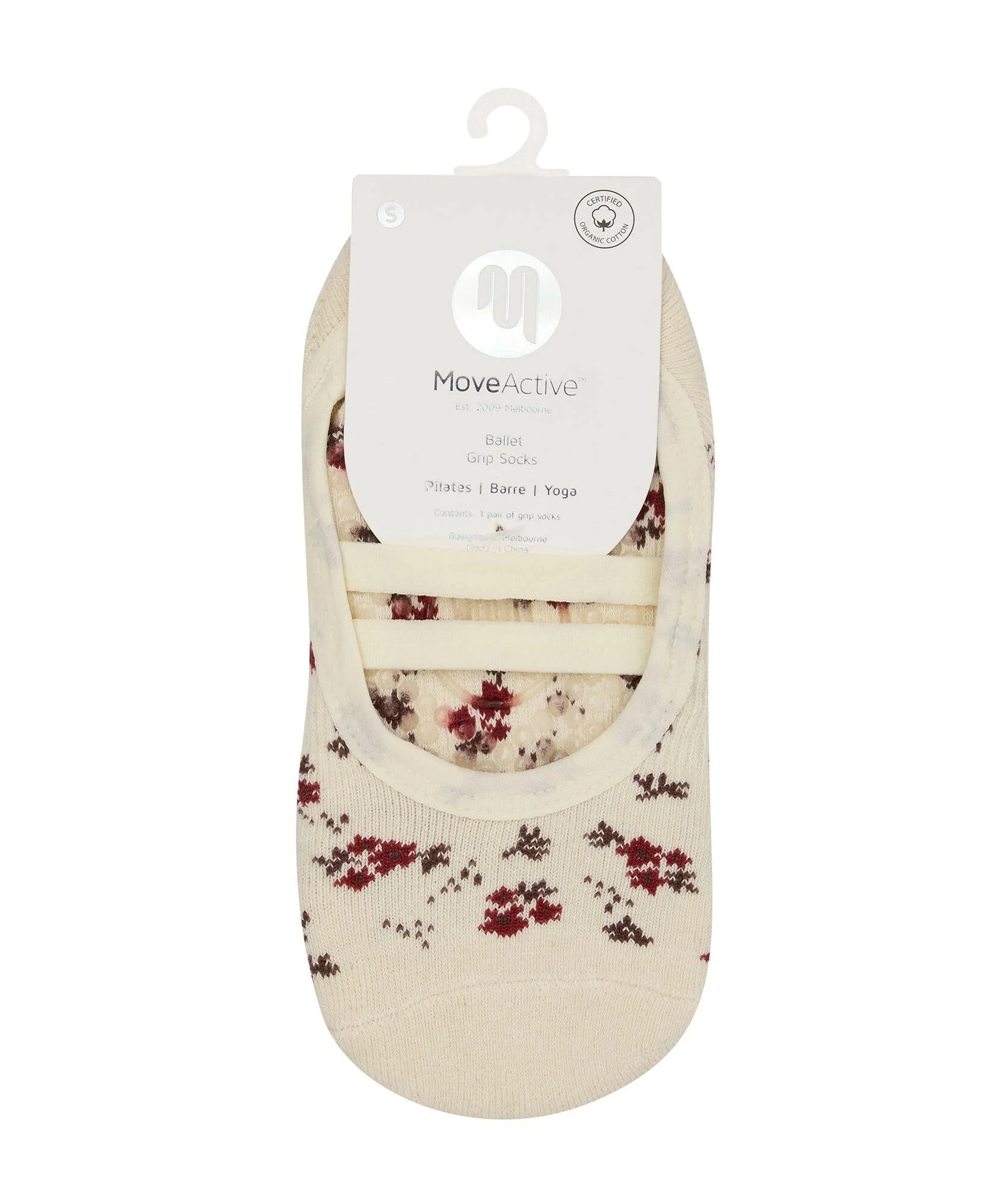 Ballet Non Slip Grip Socks - Ditsy Floral - Image 6