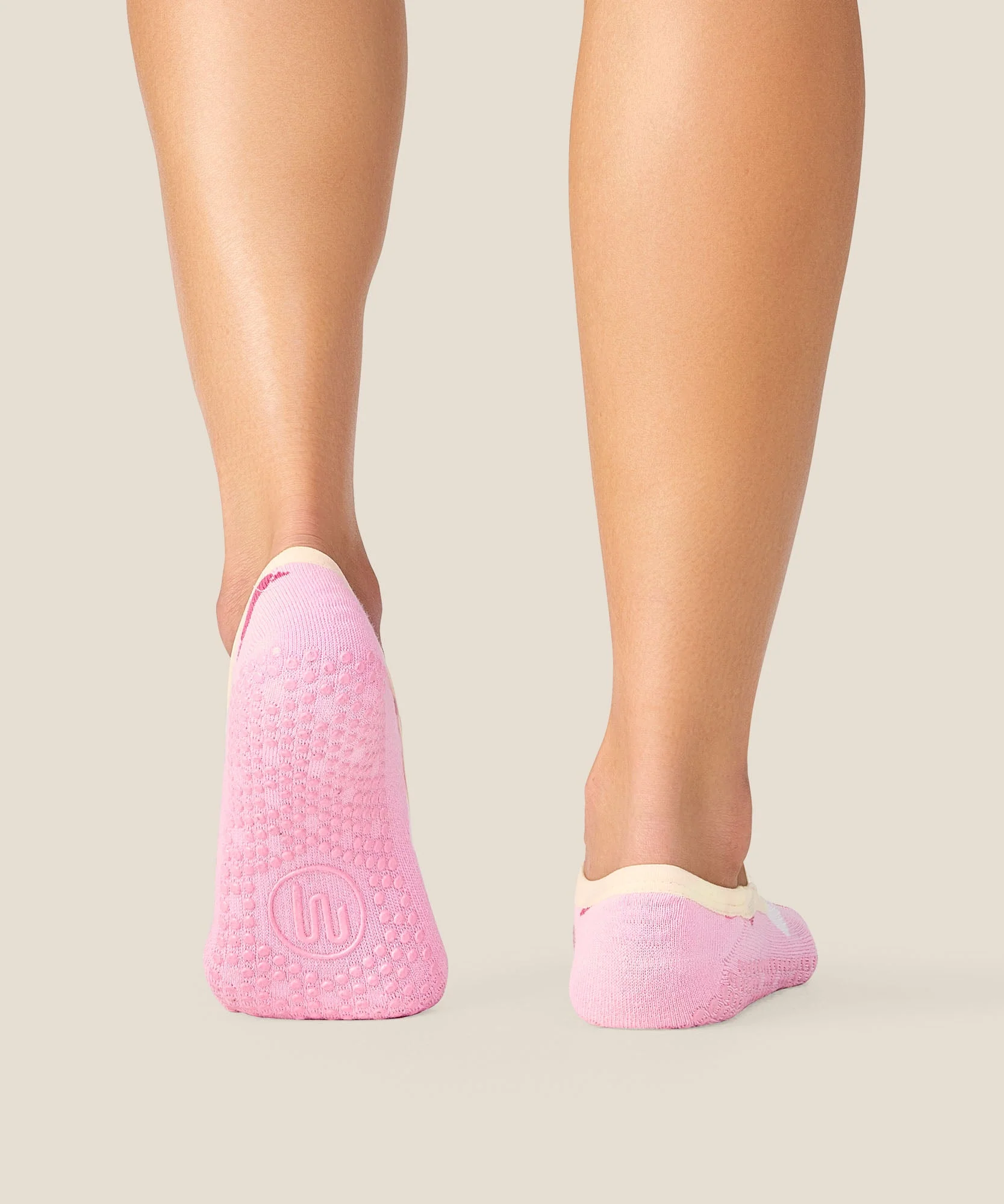 Ballet Grip Socks - Pink Argyle - Image 2