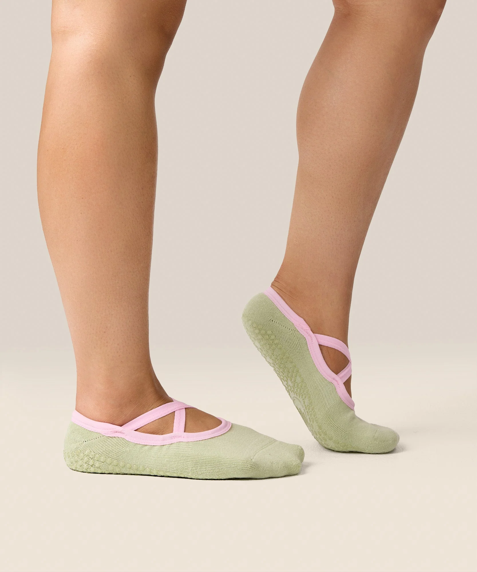 Ballet Grip Socks - Sage Petal - Image 3