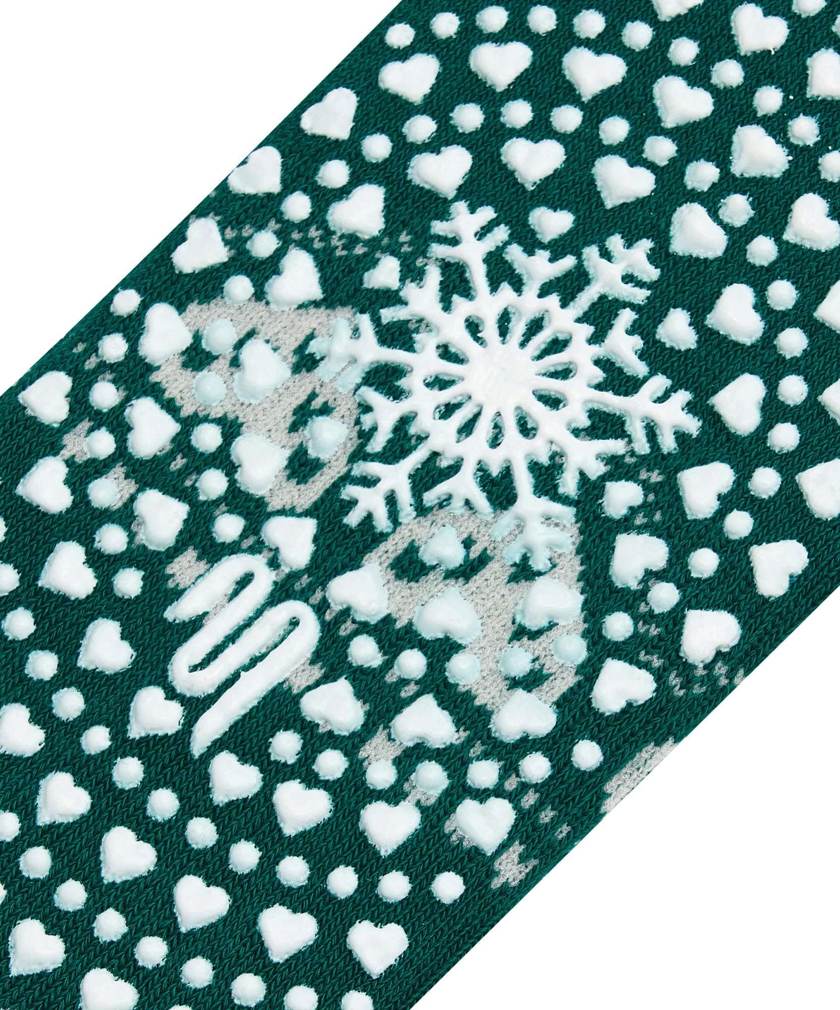 Low Rise Grip Socks - Alpine Heart Emerald - Image 3