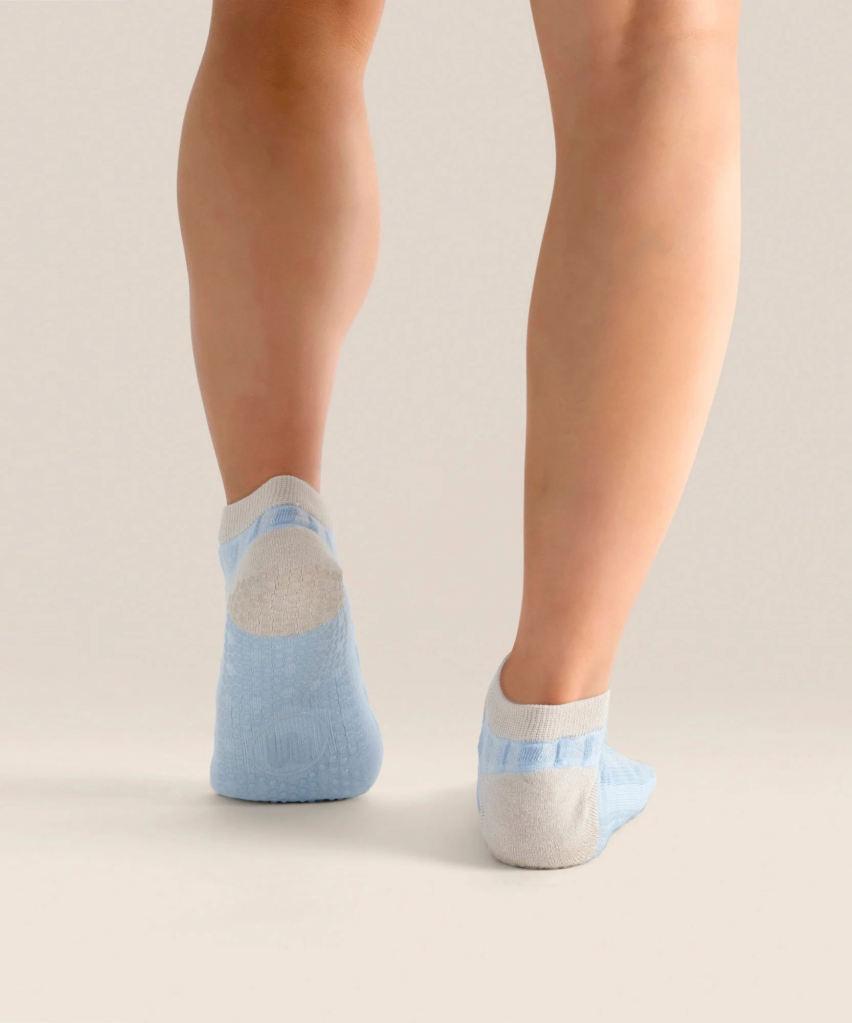 Low Rise Grip Socks - Bluebelle Gingham - Image 2