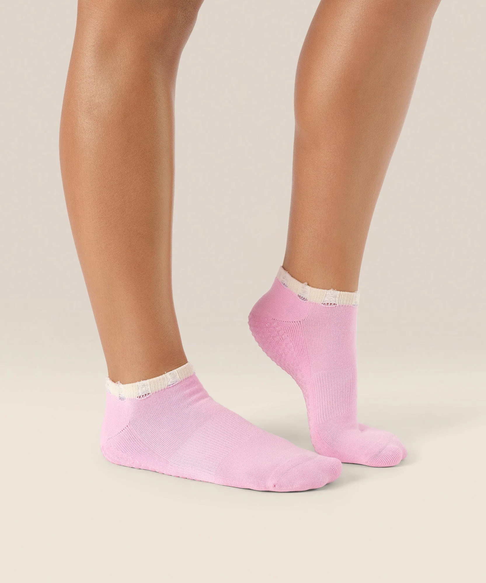 Low Rise Grip Socks - Cool Pink - Image 3