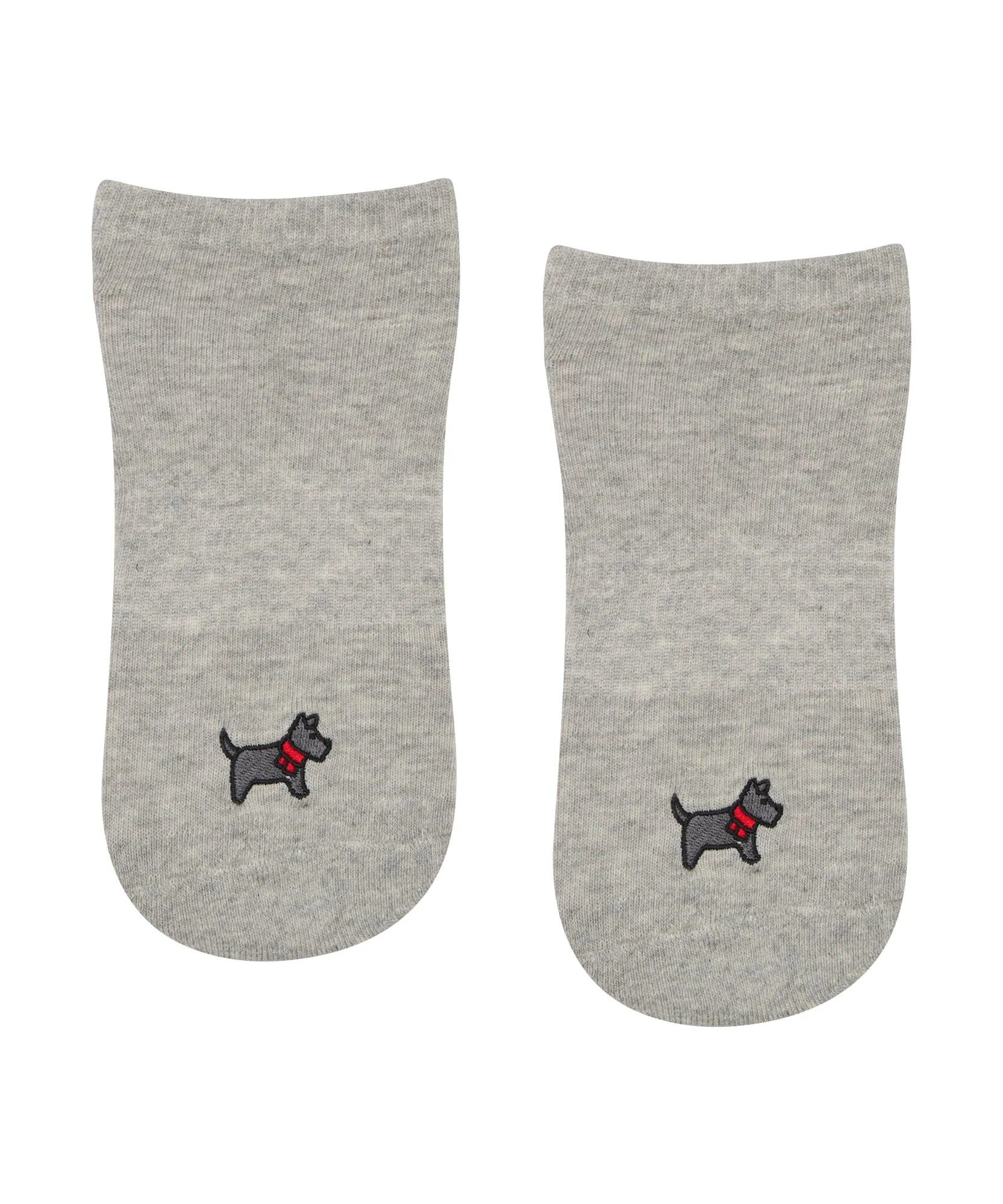 Low Rise Grip Socks - Cosy Pup Marle Grey - Image 3