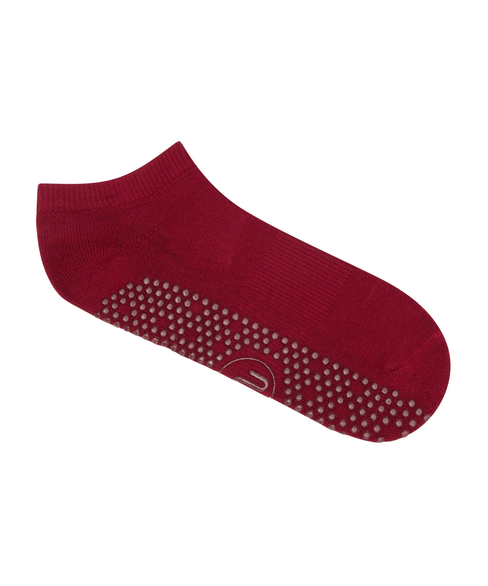 Low Rise Grip Socks - Crimson - Image 2