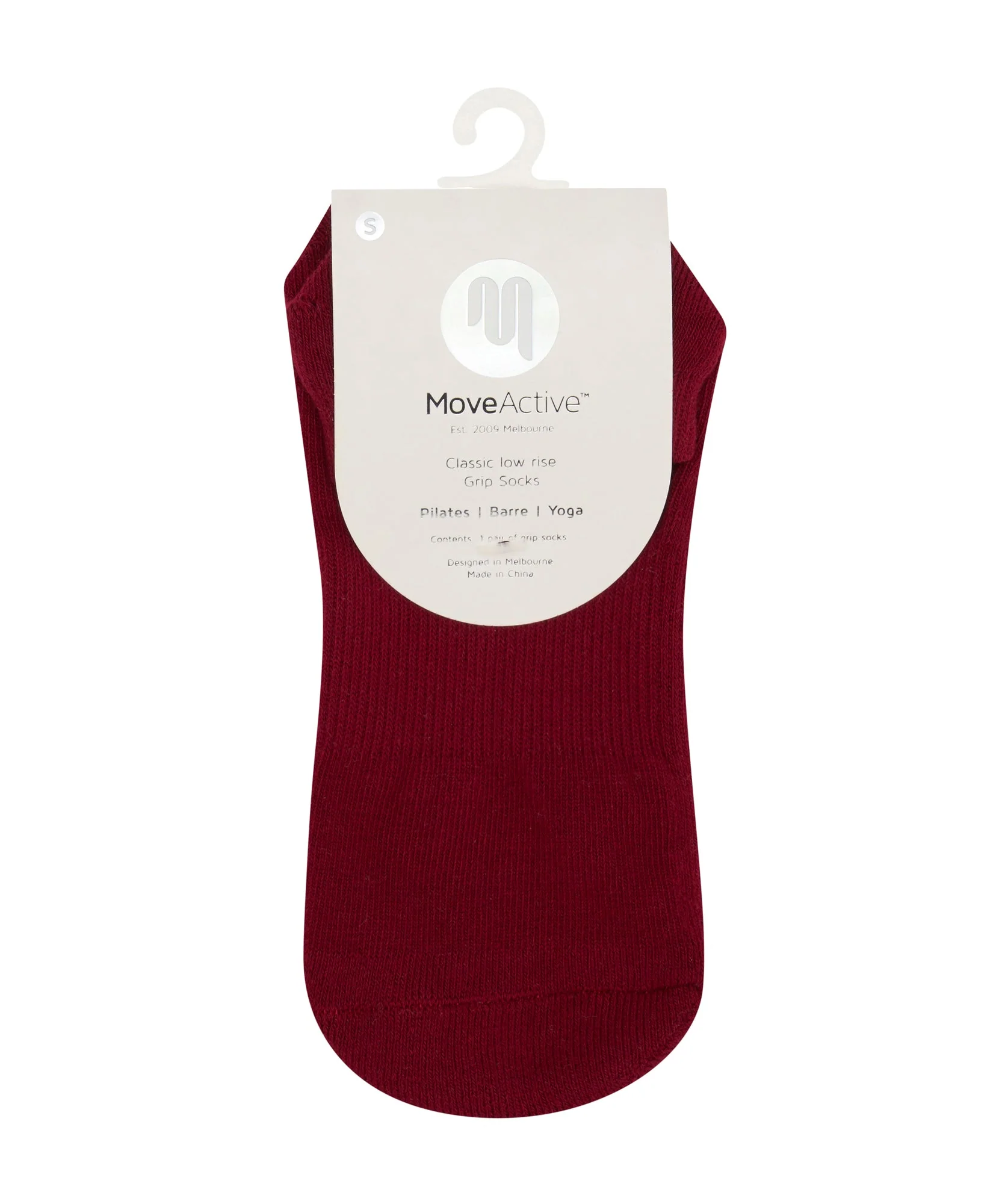 Low Rise Grip Socks - Crimson - Image 6