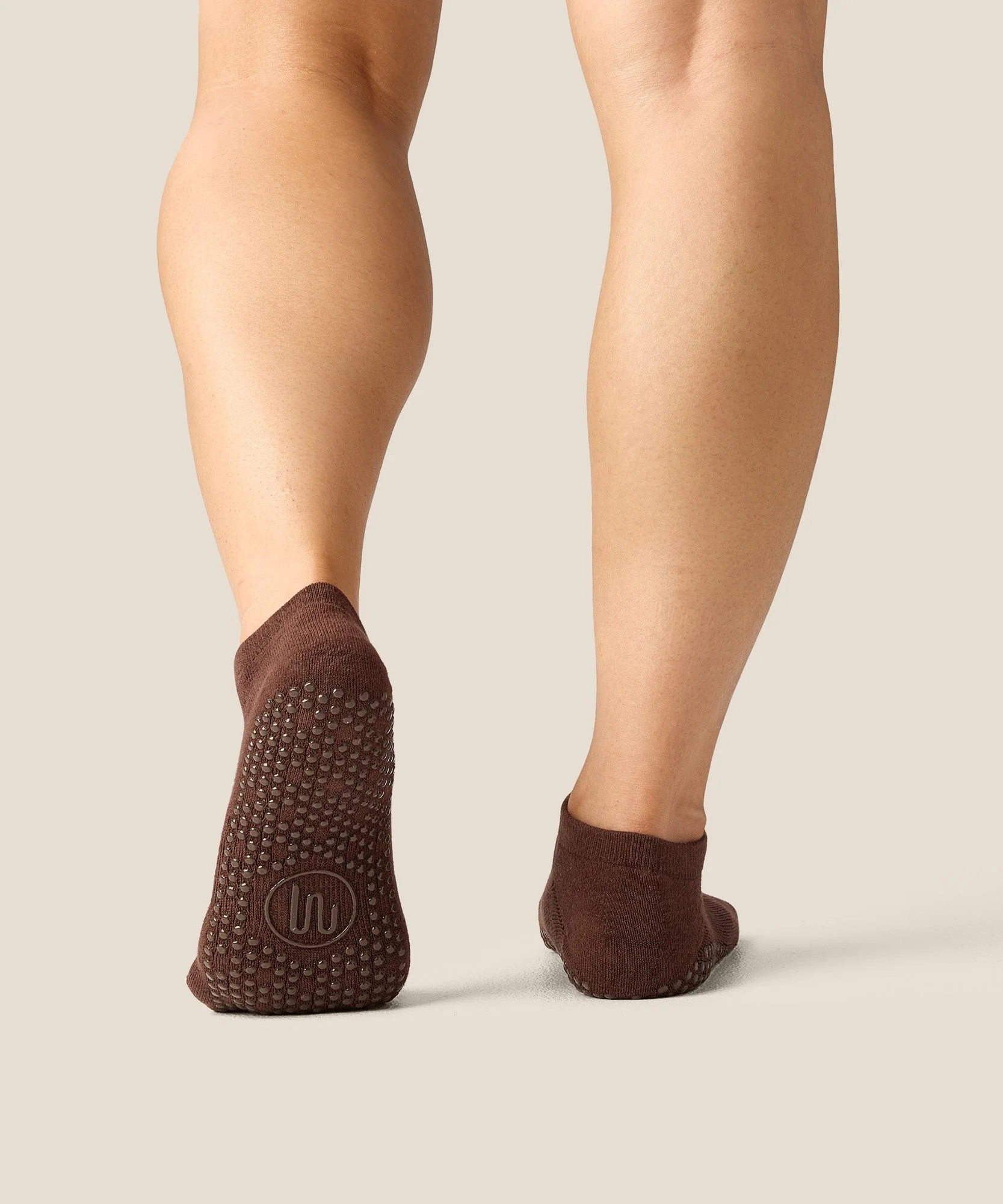 Low Rise Grip Socks - Espresso - Image 2