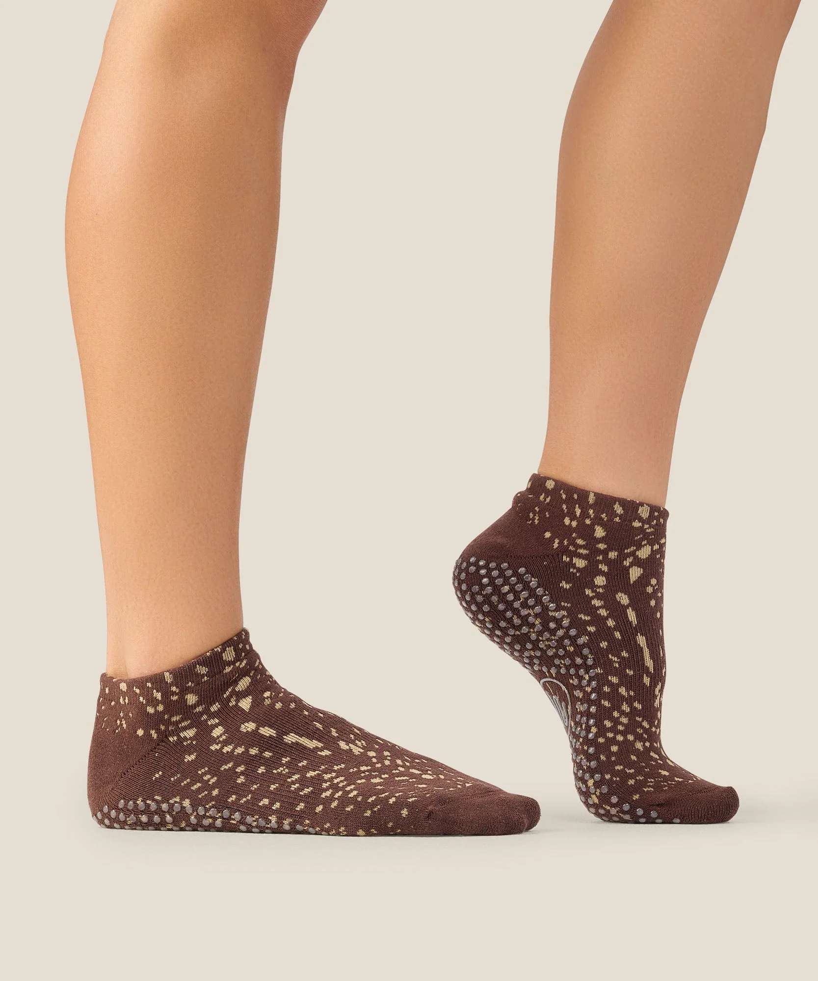 Low Rise Grip Socks - Fawn Espresso - Image 3