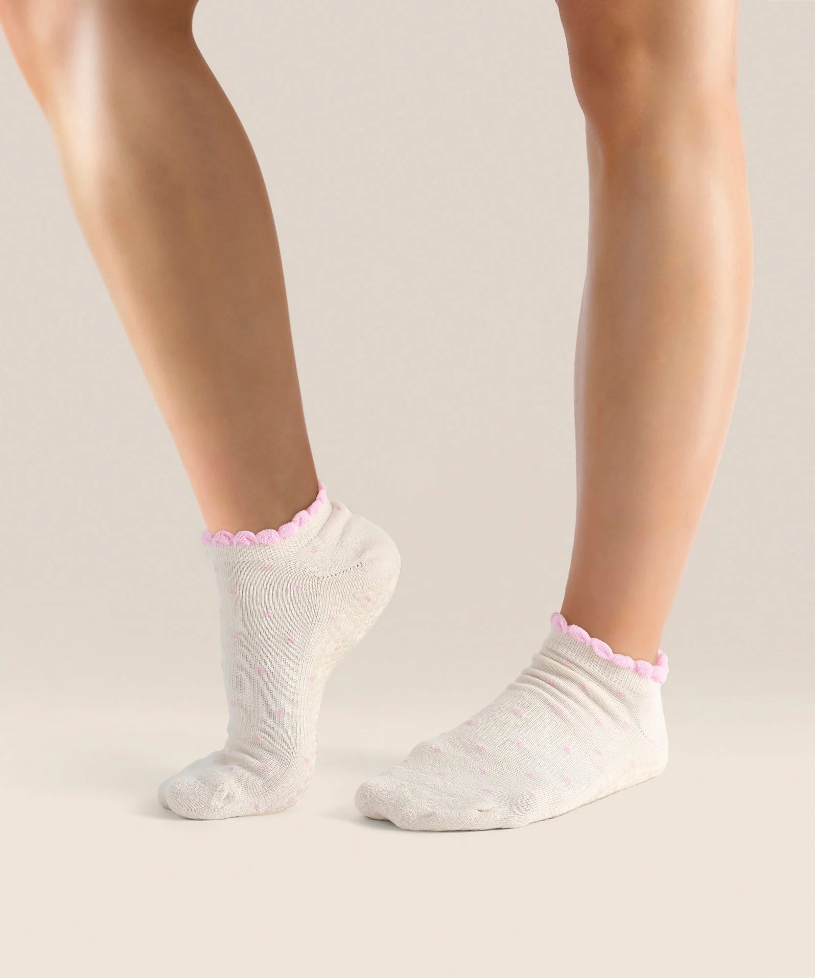 Low Rise Grip Socks - Fondant Spots - Image 3