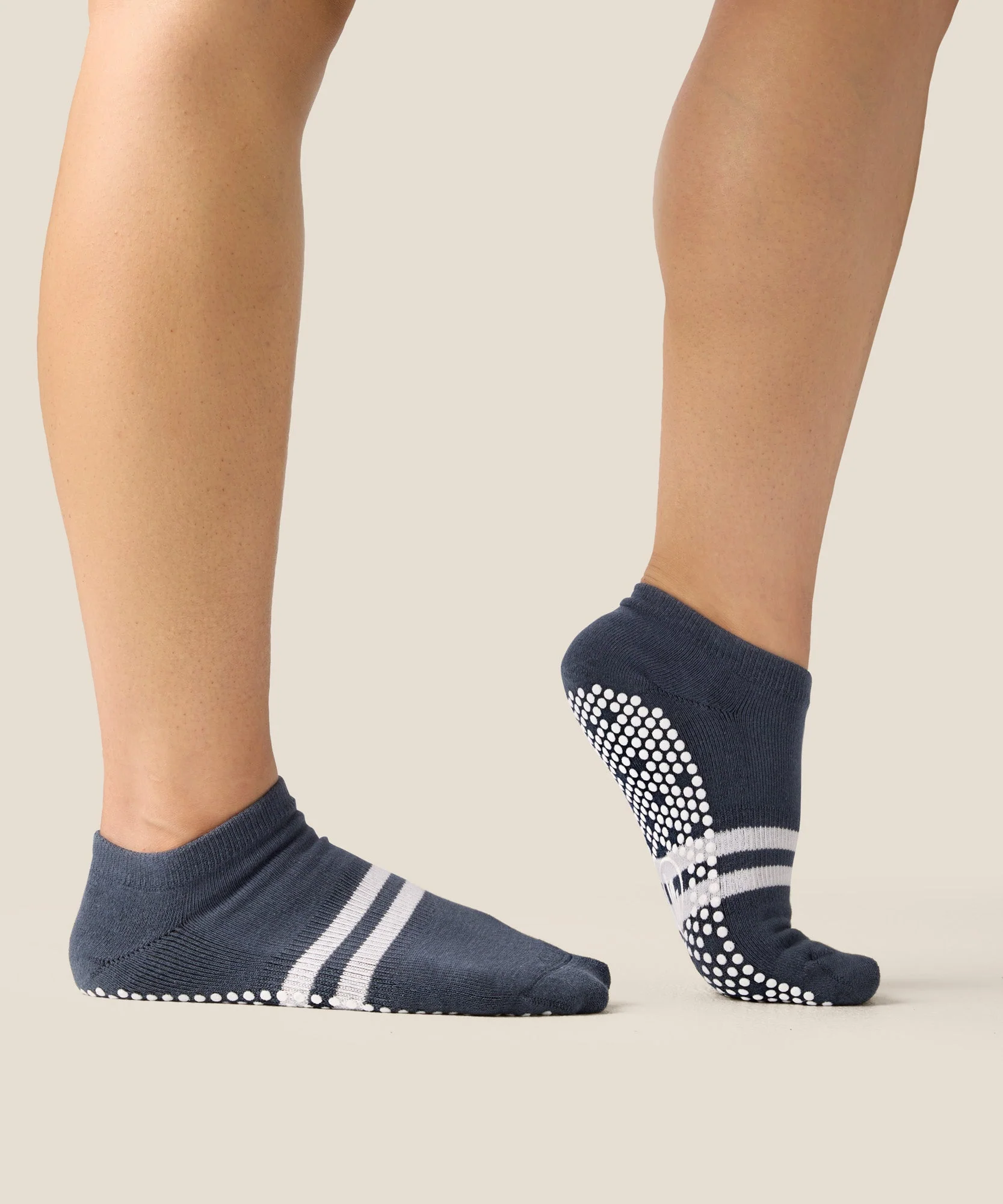 Low Rise Grip Socks - French Navy - Image 3