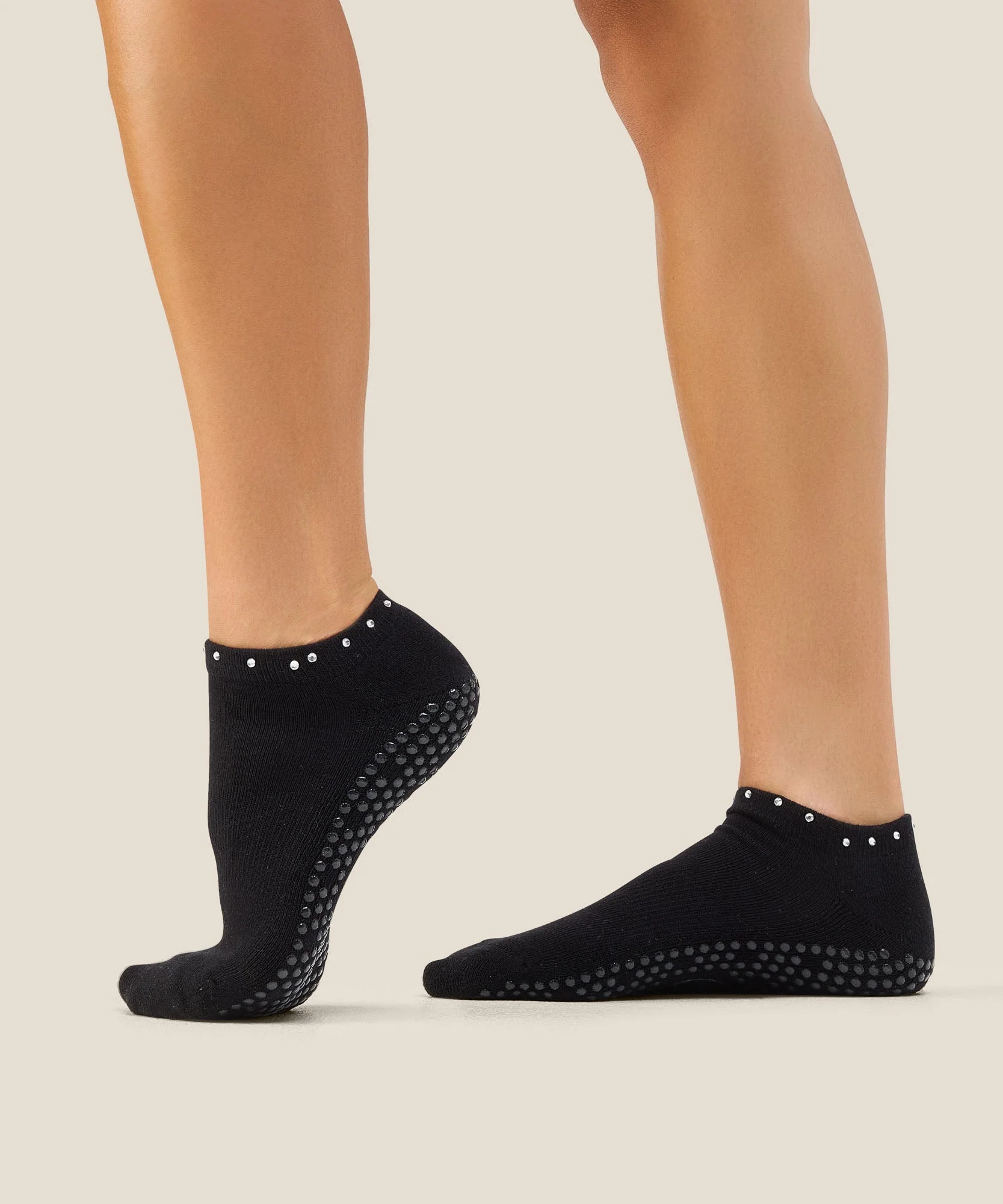 Low Rise Grip Socks - Gem Black