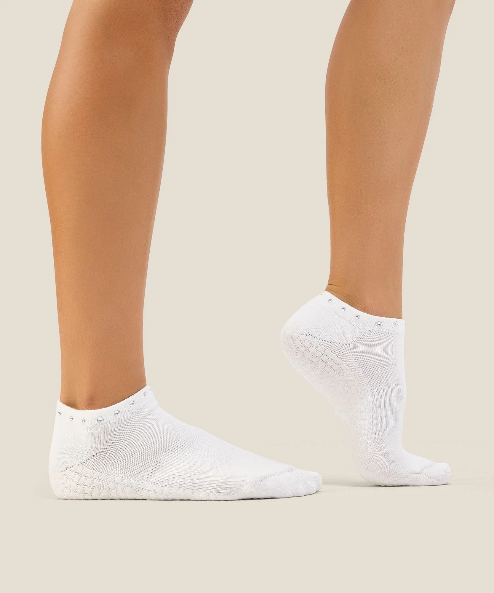 Low Rise Grip Socks - Gem Ivory - Image 3