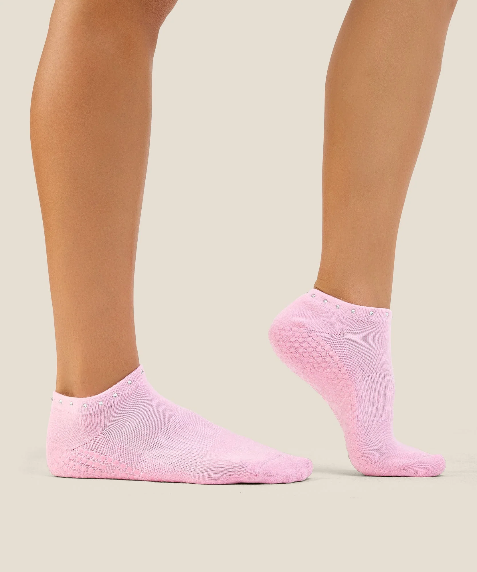 Low Rise Grip Socks - Gem Pink - Image 3