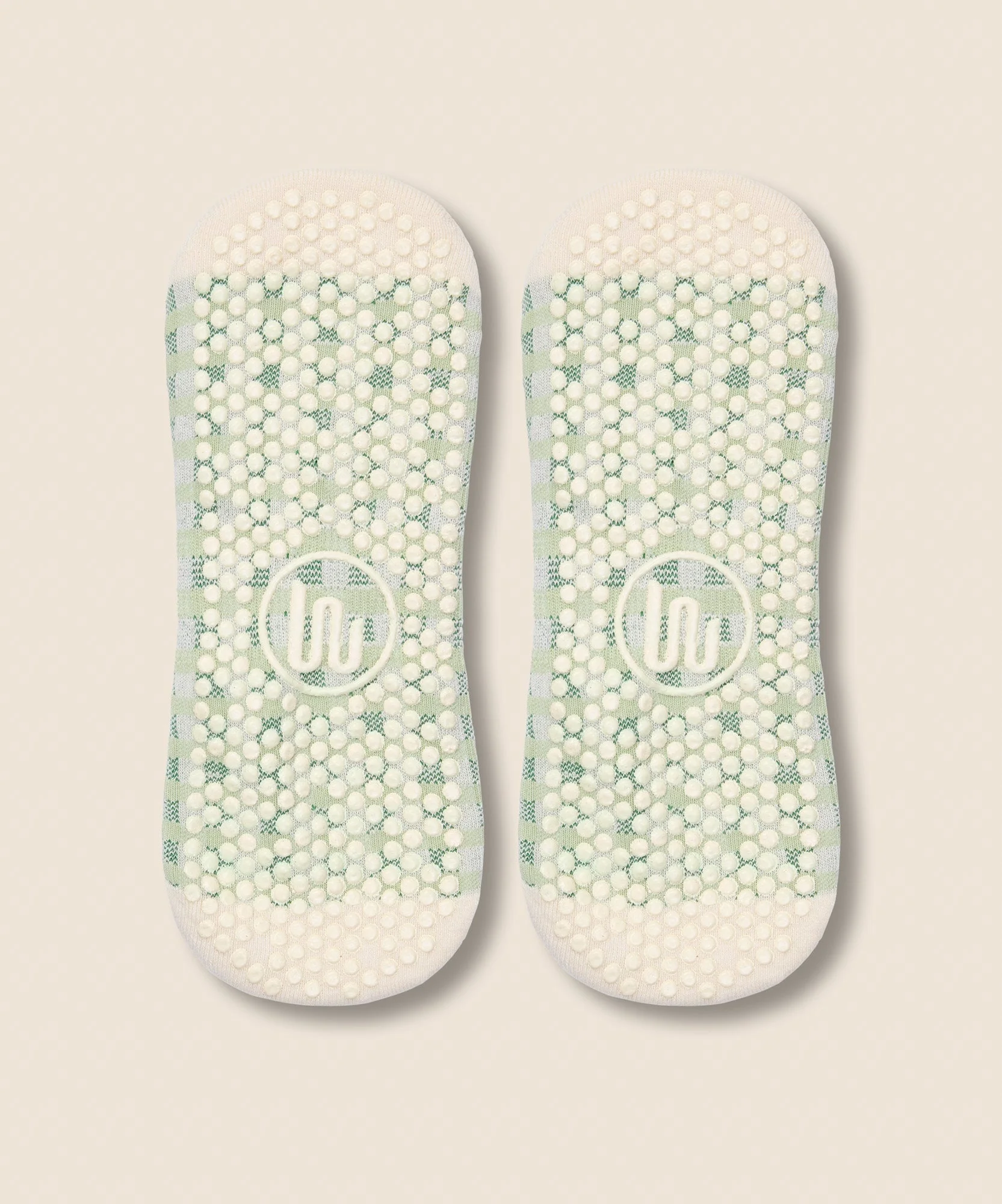 Low Rise Grip Socks - Gingham Frill Mint - Image 4
