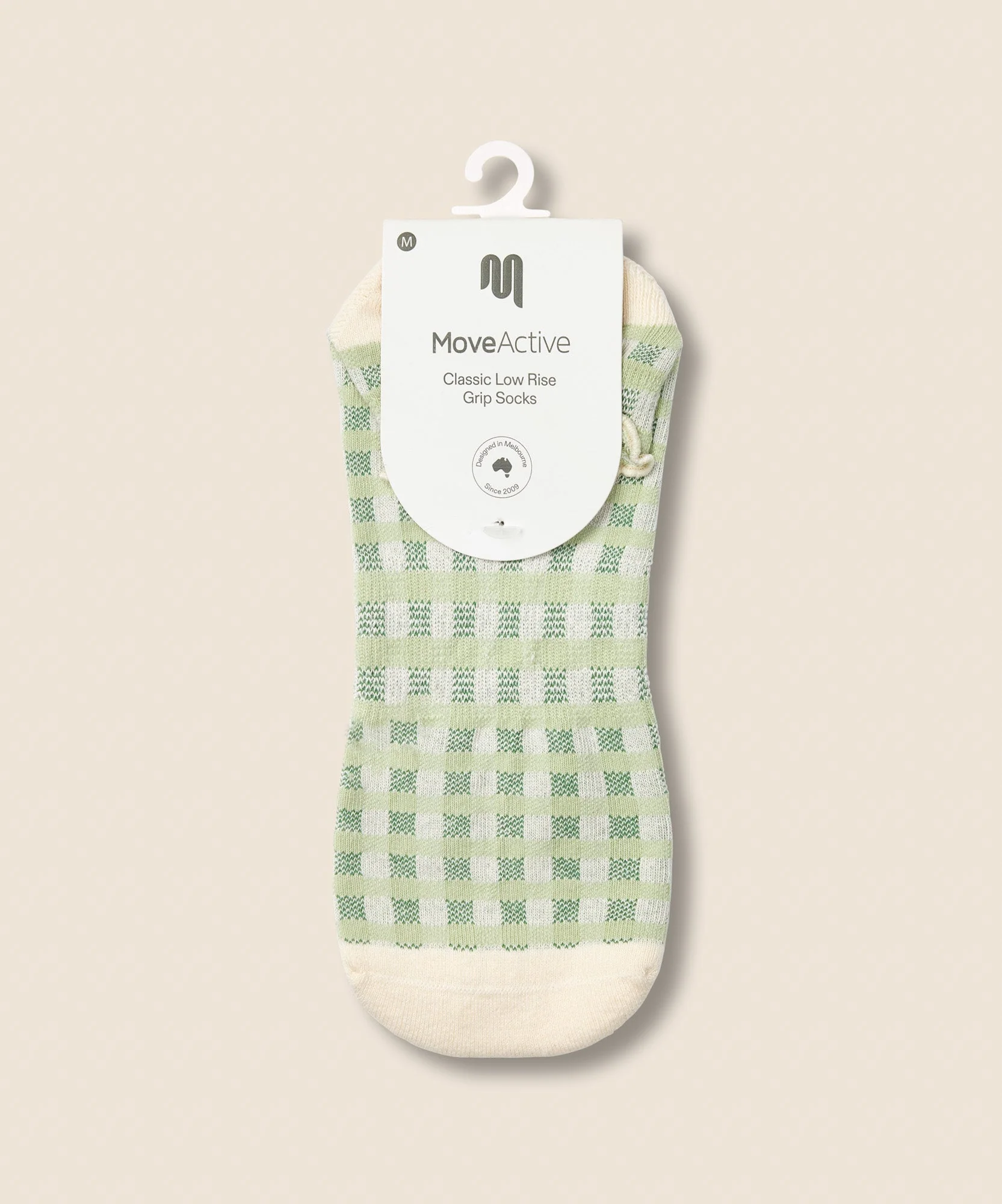 Low Rise Grip Socks - Gingham Frill Mint - Image 5