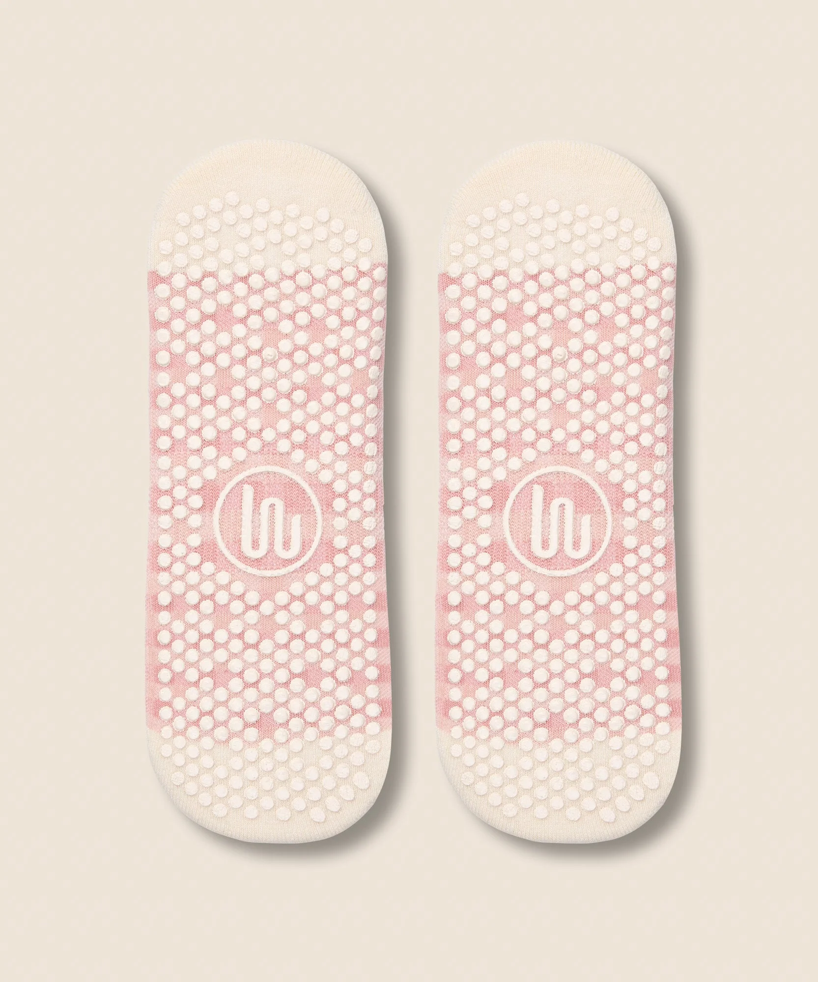 Low Rise Grip Socks - Gingham Frill Rose - Image 4