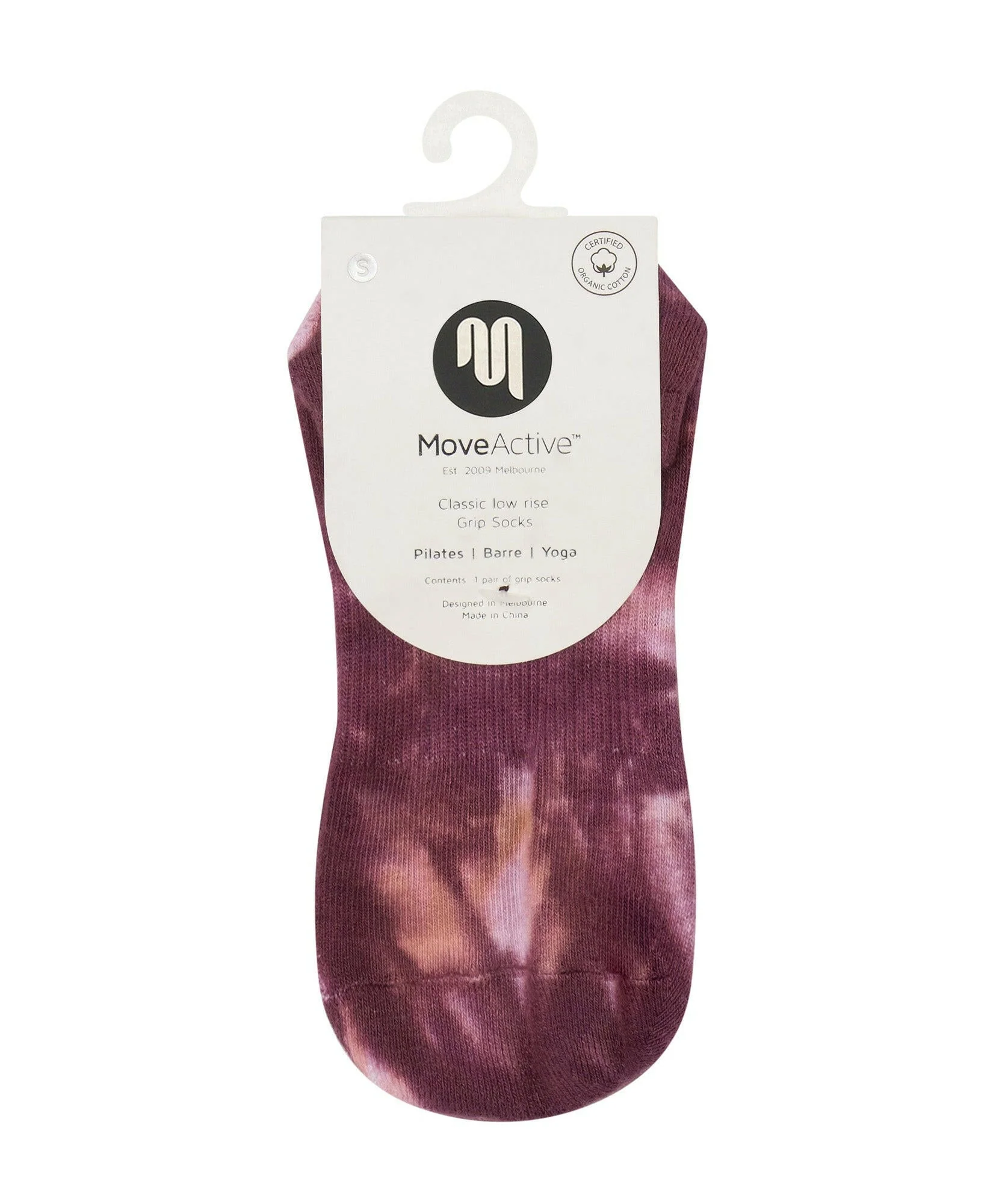 Classic Low Rise Grip Socks - Kakadu Plum Tie-Dye - Image 5