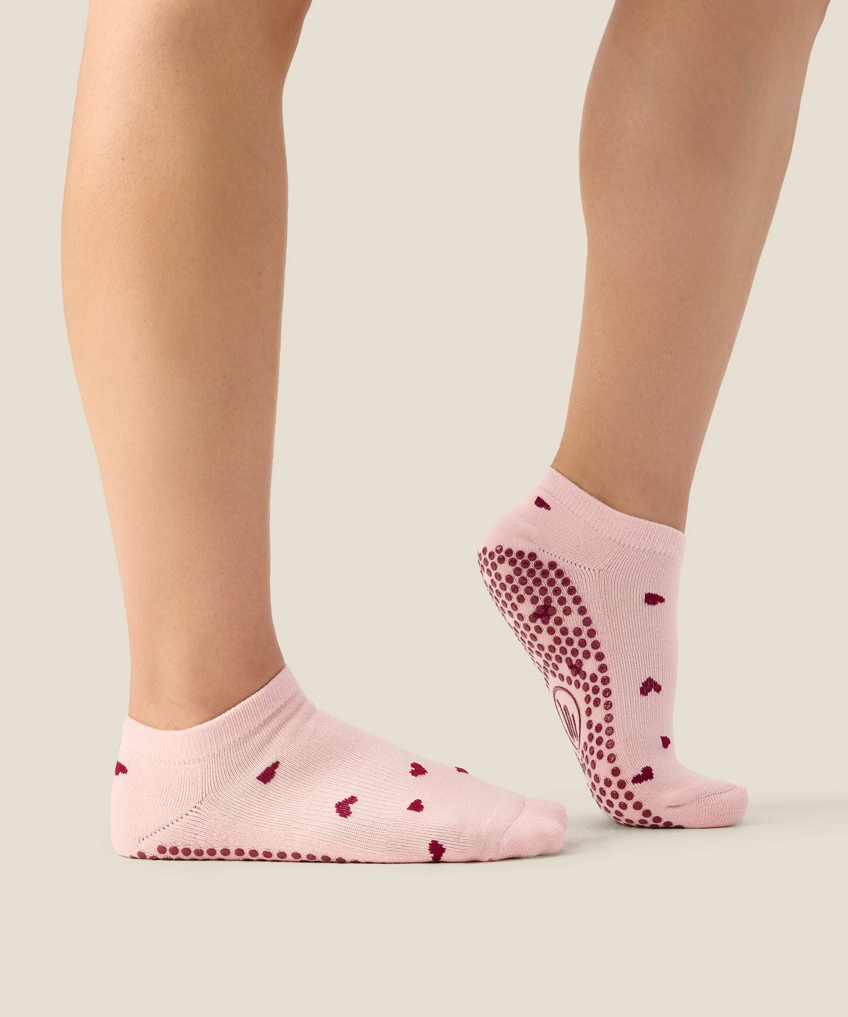 Low Rise Grip Socks - Love Me Pink - Image 3