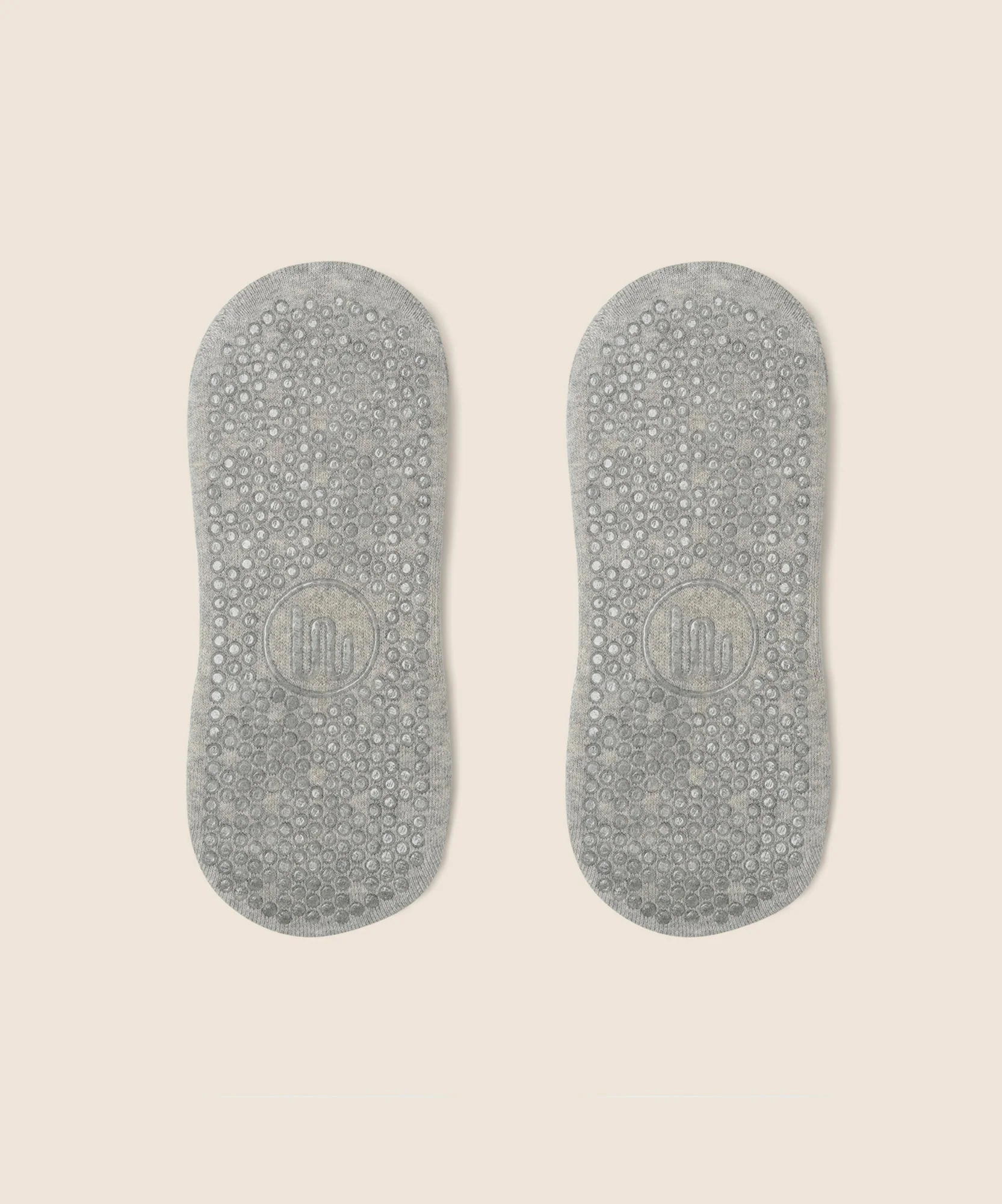 Low Rise Grip Socks - Marle Grey - Image 4