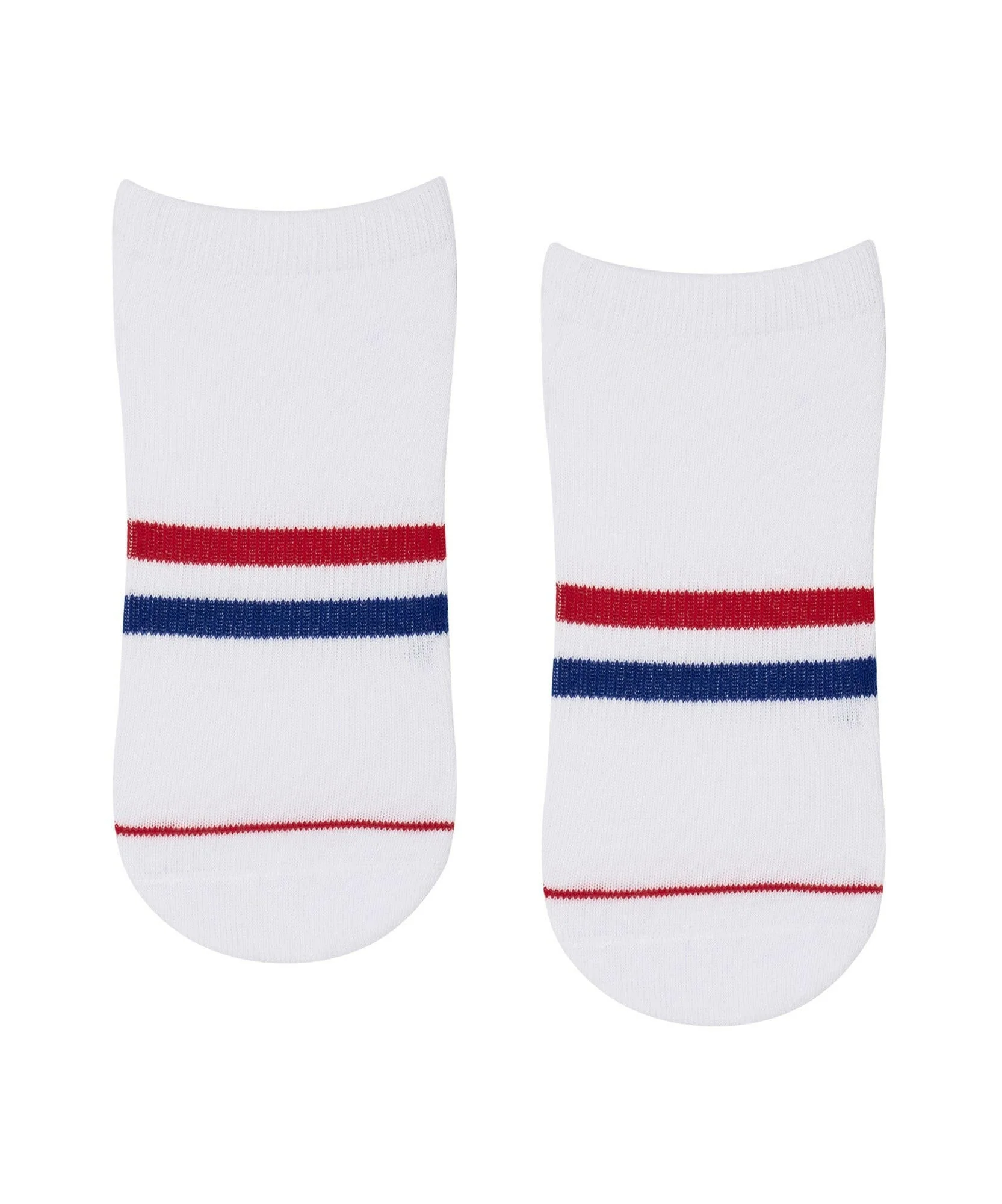 Classic Low Rise Grip Socks - Polo Stripe White - Image 2
