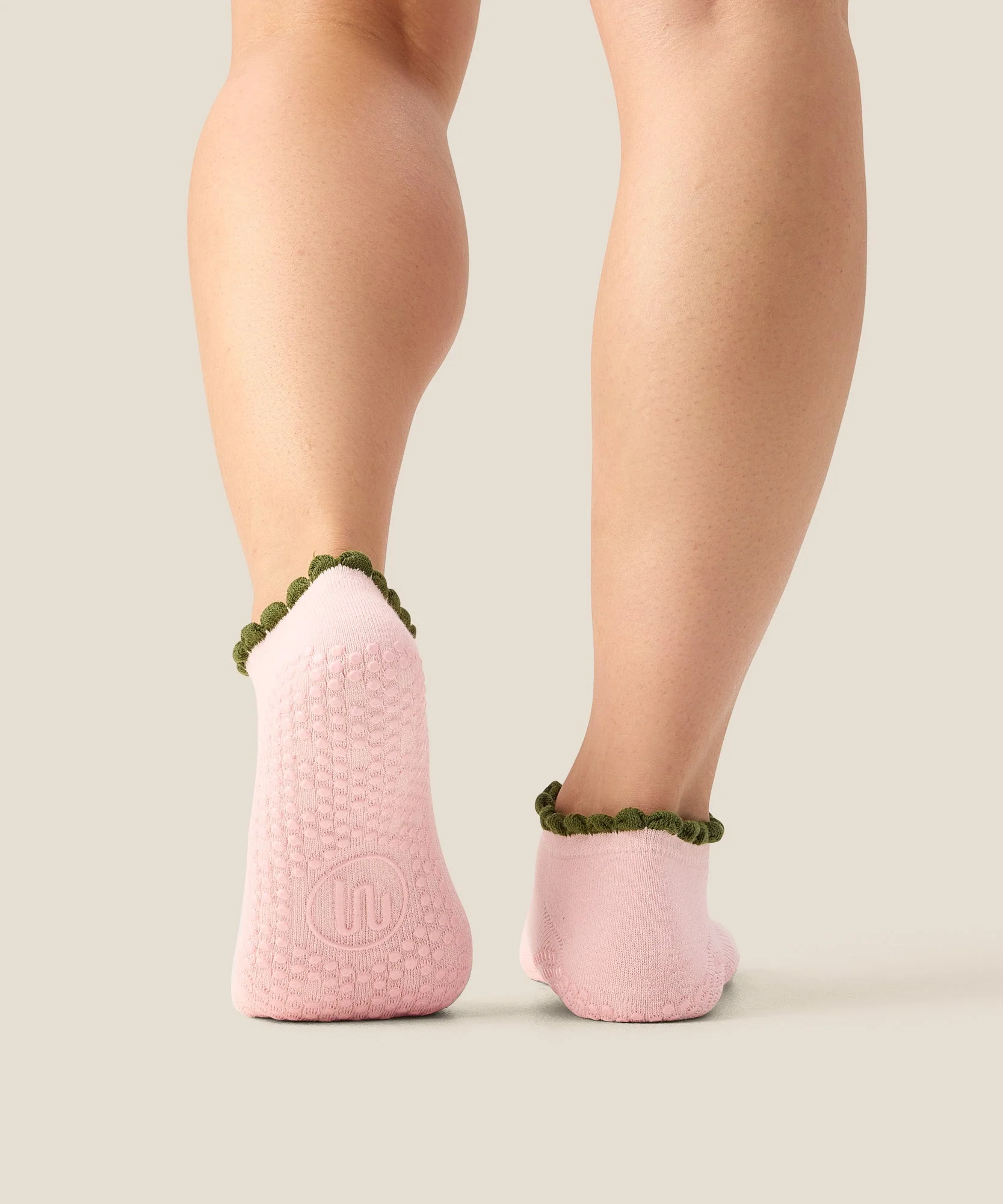 Low Rise Grip Socks - Ruffle Blush - Image 2