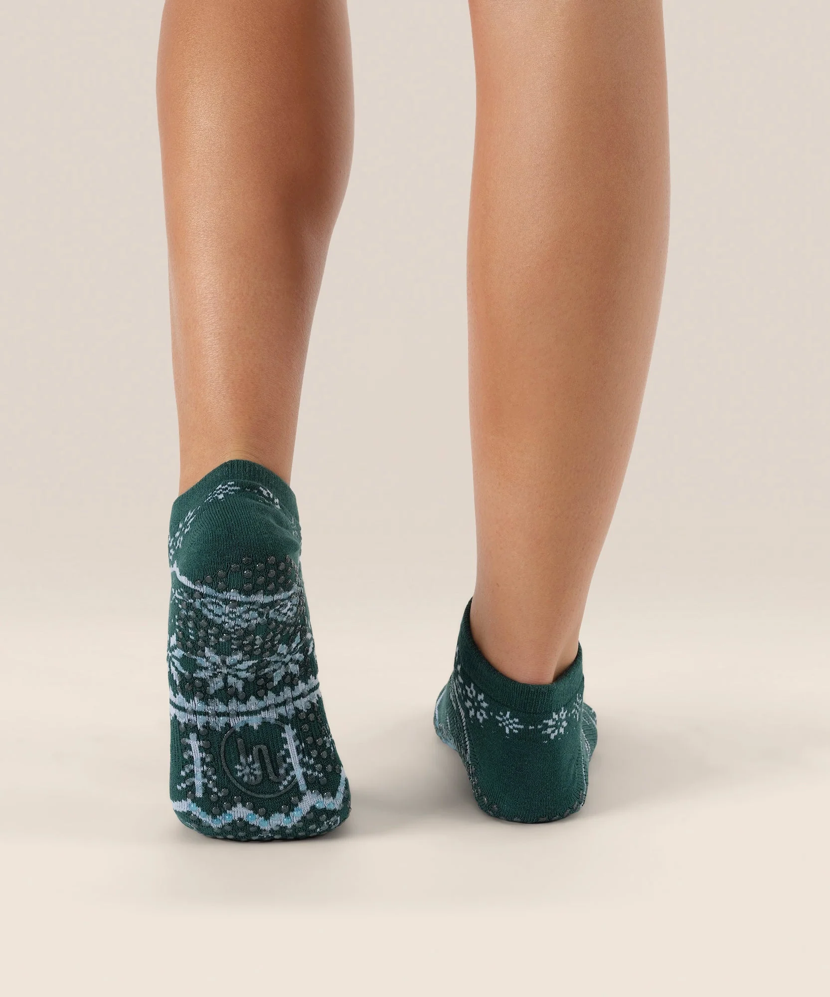 Low Rise Grip Socks - Snow Pine - Image 2