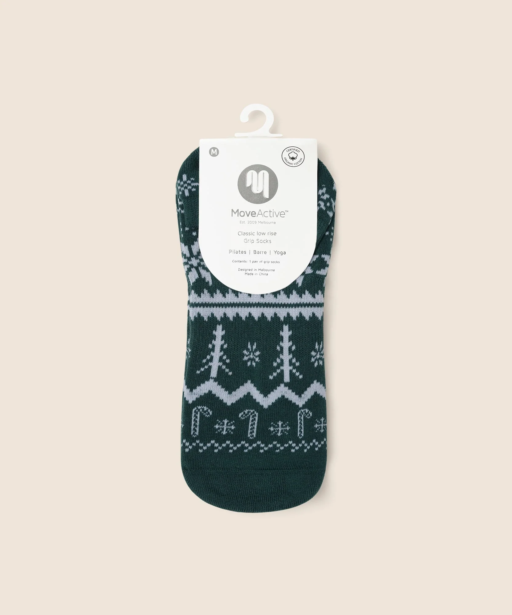 Low Rise Grip Socks - Snow Pine - Image 6