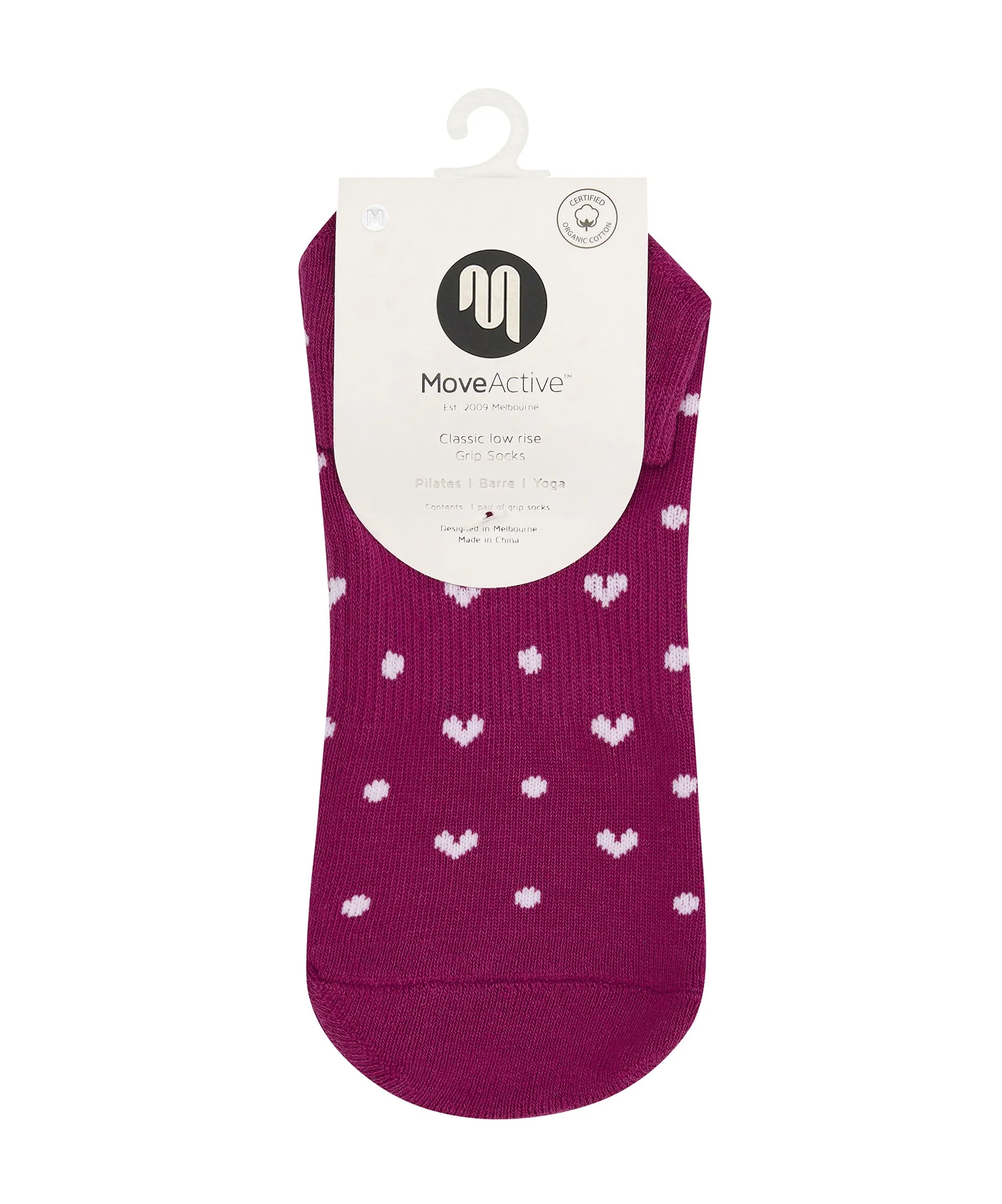 Low Rise Grip Socks - Speckled Fuchsia - Image 5