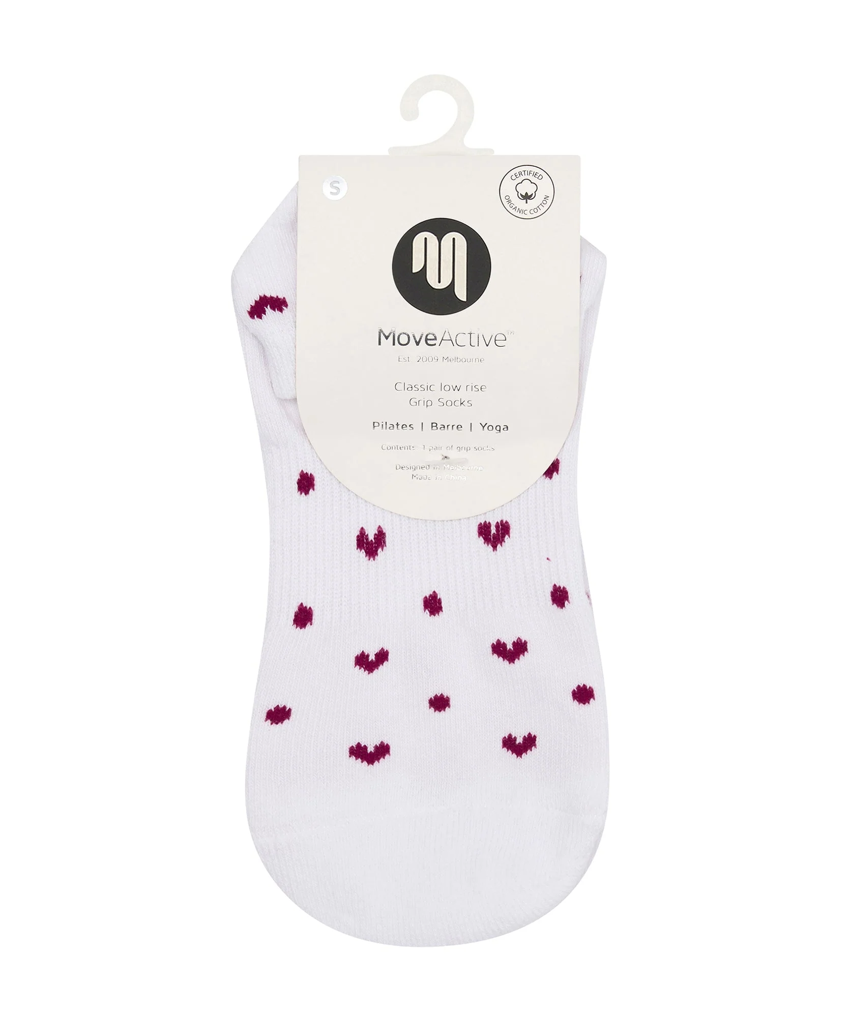 Low Rise Grip Socks - Speckled White - Image 5