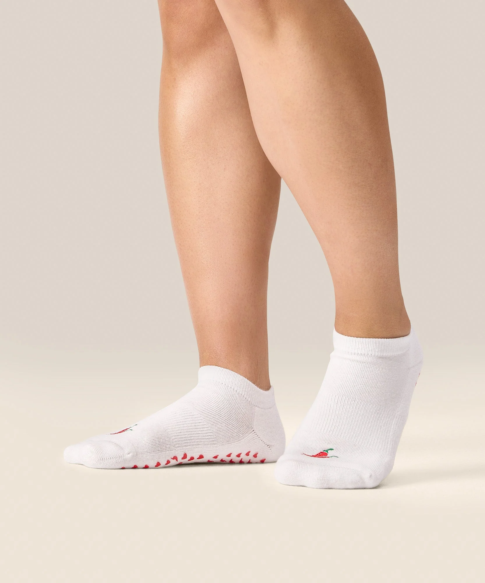 Low Rise Grip Socks - Spicy Chilli - Image 4