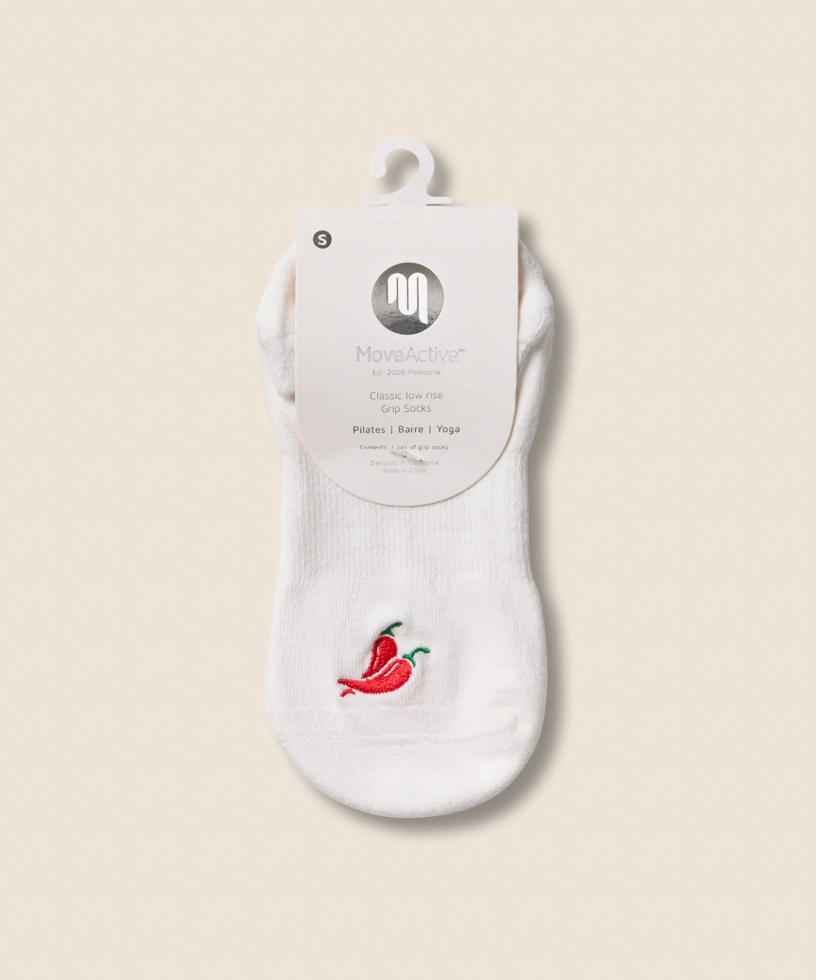 Low Rise Grip Socks - Spicy Chilli - Image 6