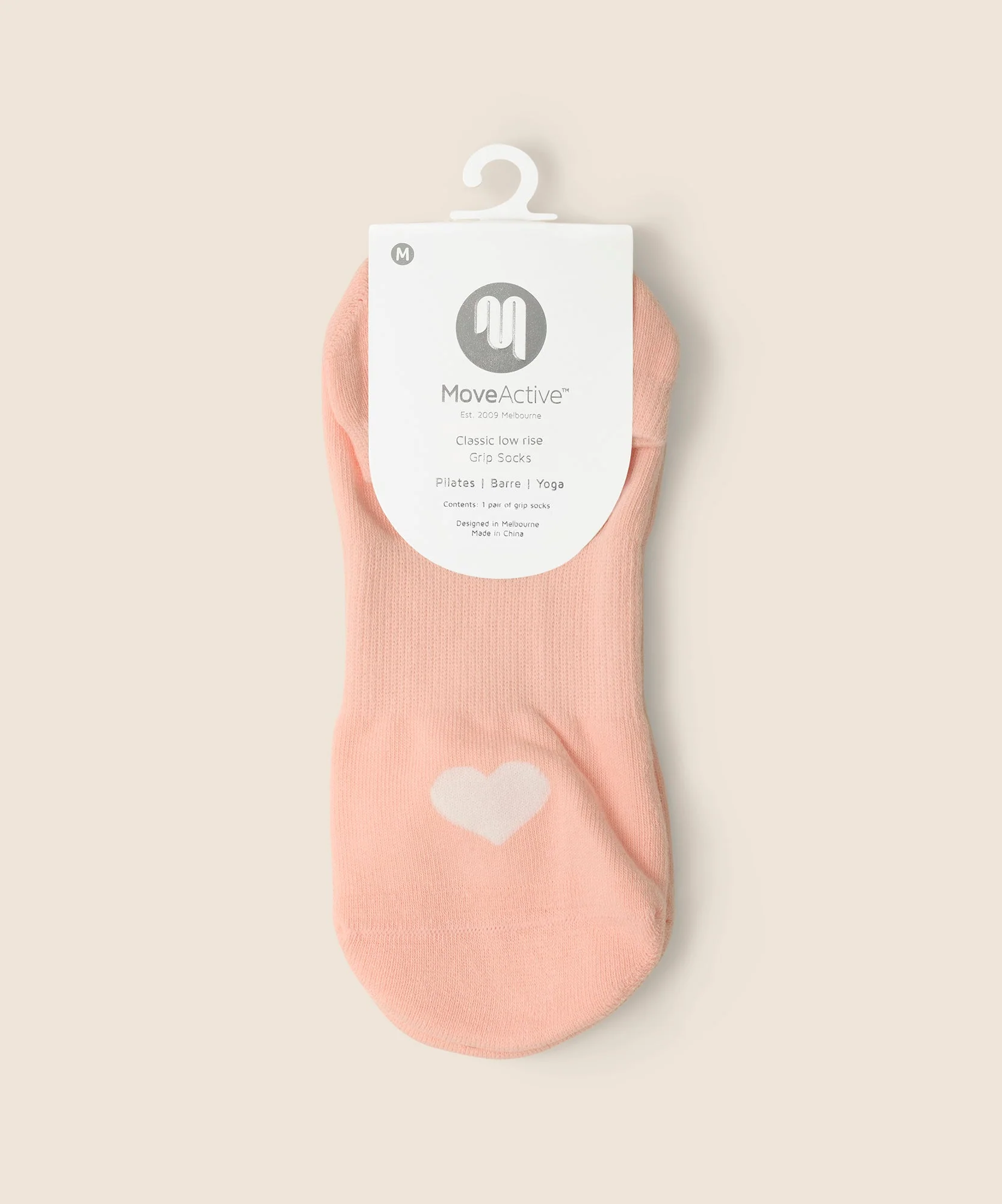 Low Rise Grip Socks - Strawberry Heart - Image 5
