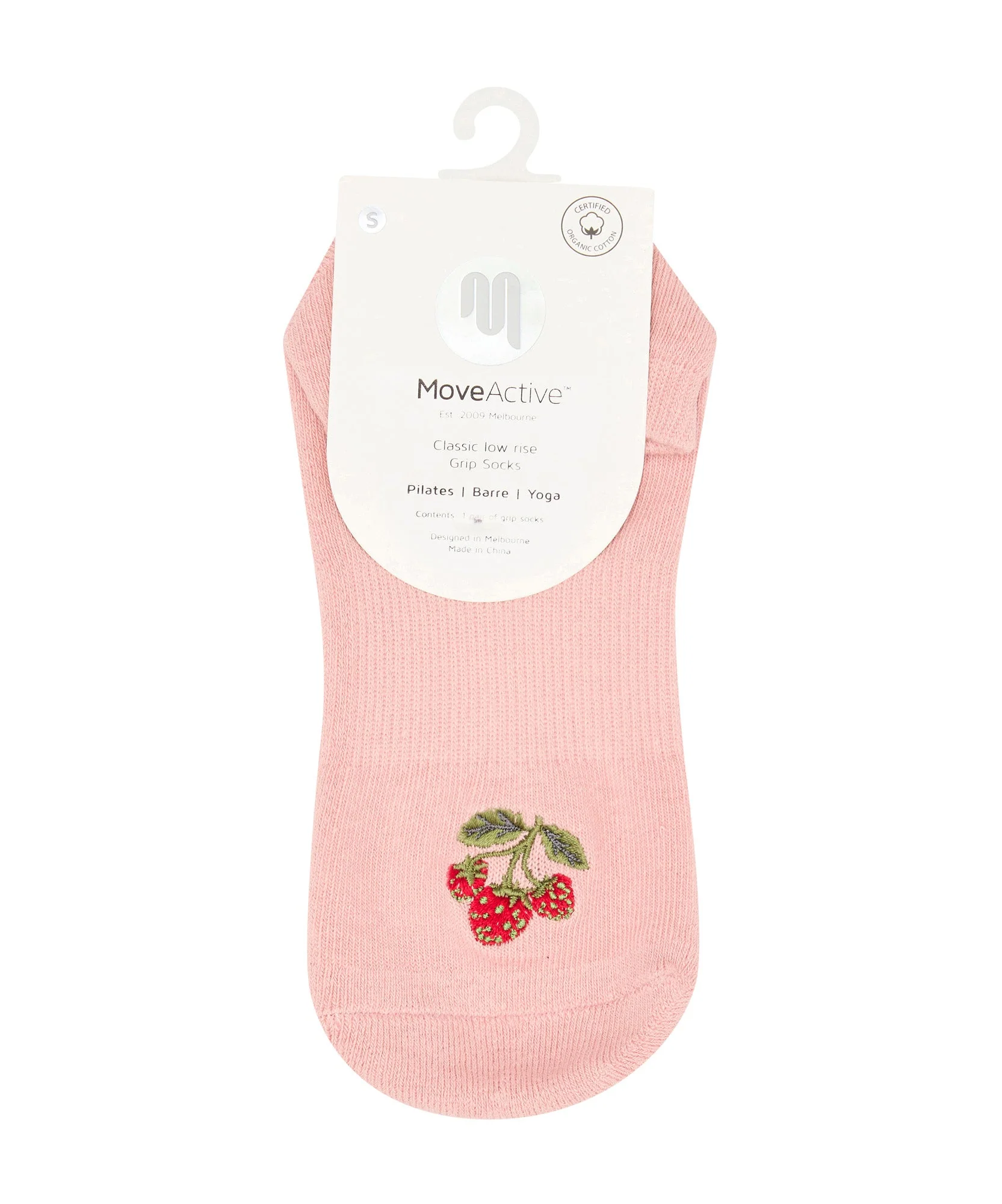 Low Rise Grip Socks - Strawberry Patch - Image 6