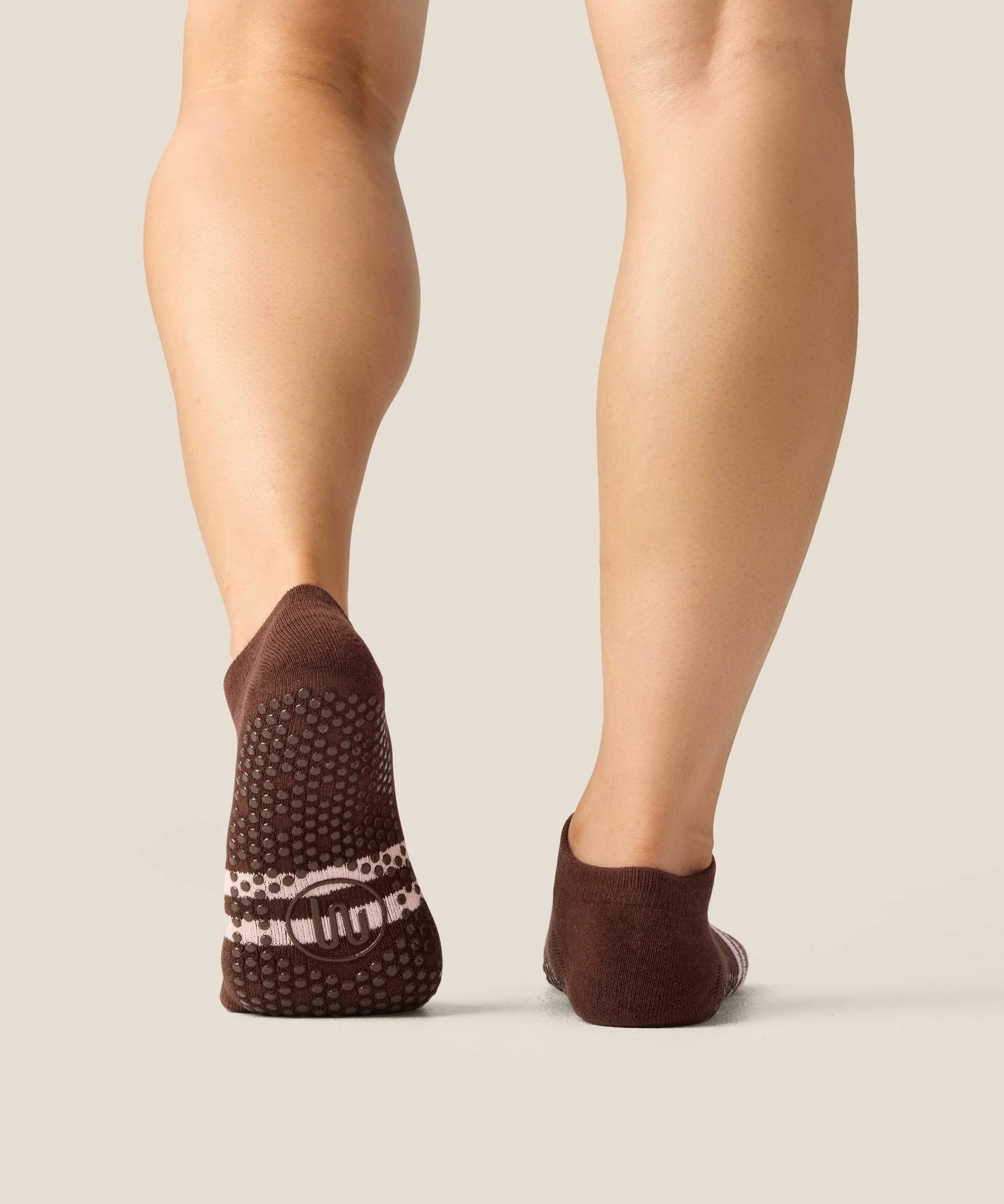 Low Rise Grip Socks - Stripe Espresso - Image 2