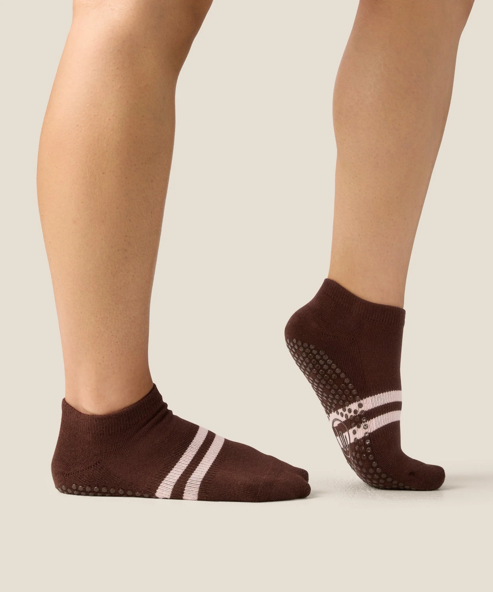 Low Rise Grip Socks - Stripe Espresso - Image 3