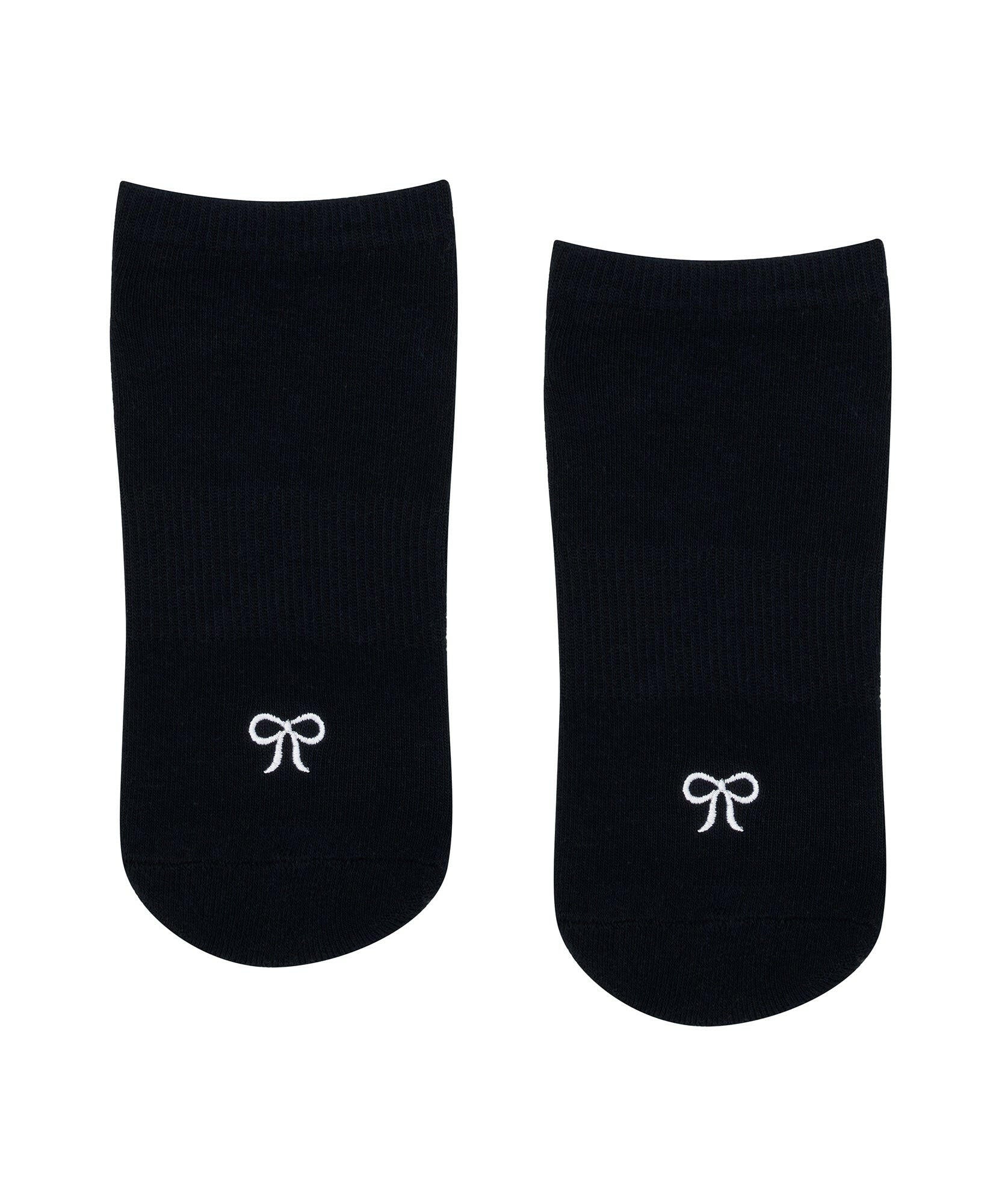 Low Rise Grip Socks - Whimsy Bow Dark Navy - Image 3