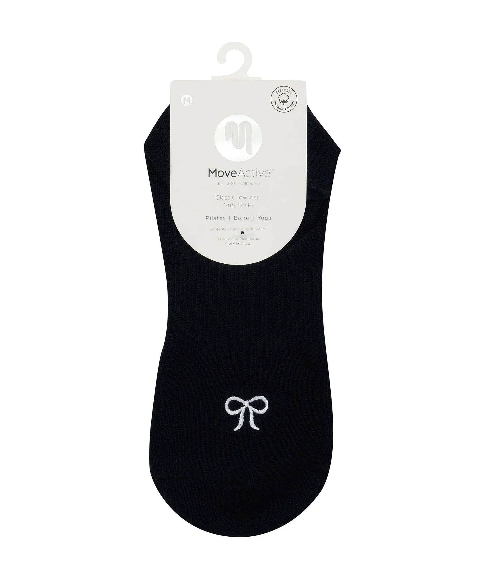 Low Rise Grip Socks - Whimsy Bow Dark Navy - Image 6