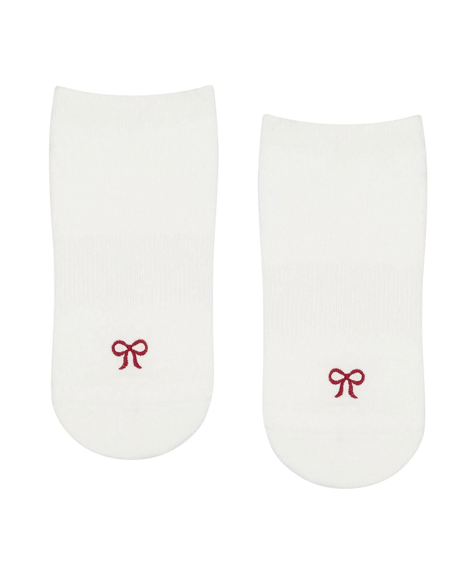 Low Rise Grip Socks - Whimsy Bow White - Image 3