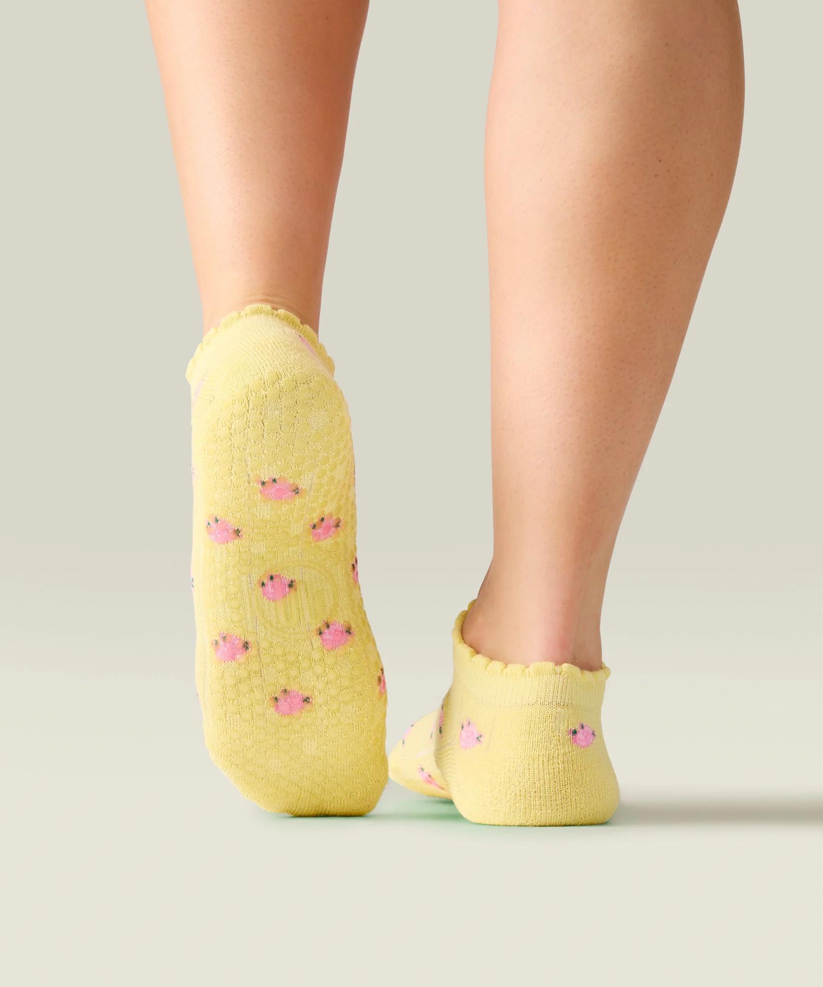 Low Rise Grip Socks - Wild Rose Maize - Image 2