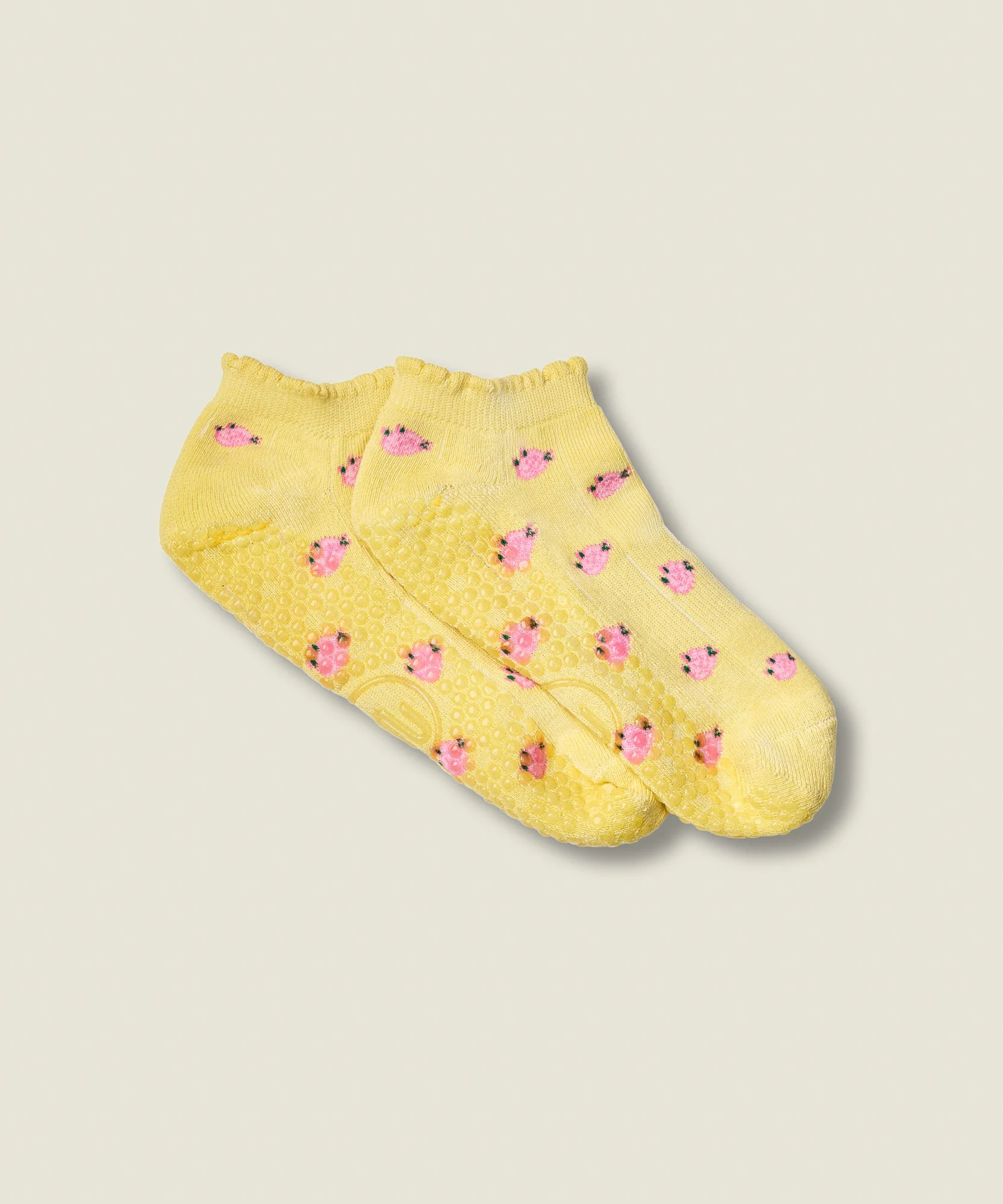 Low Rise Grip Socks - Wild Rose Maize - Image 4