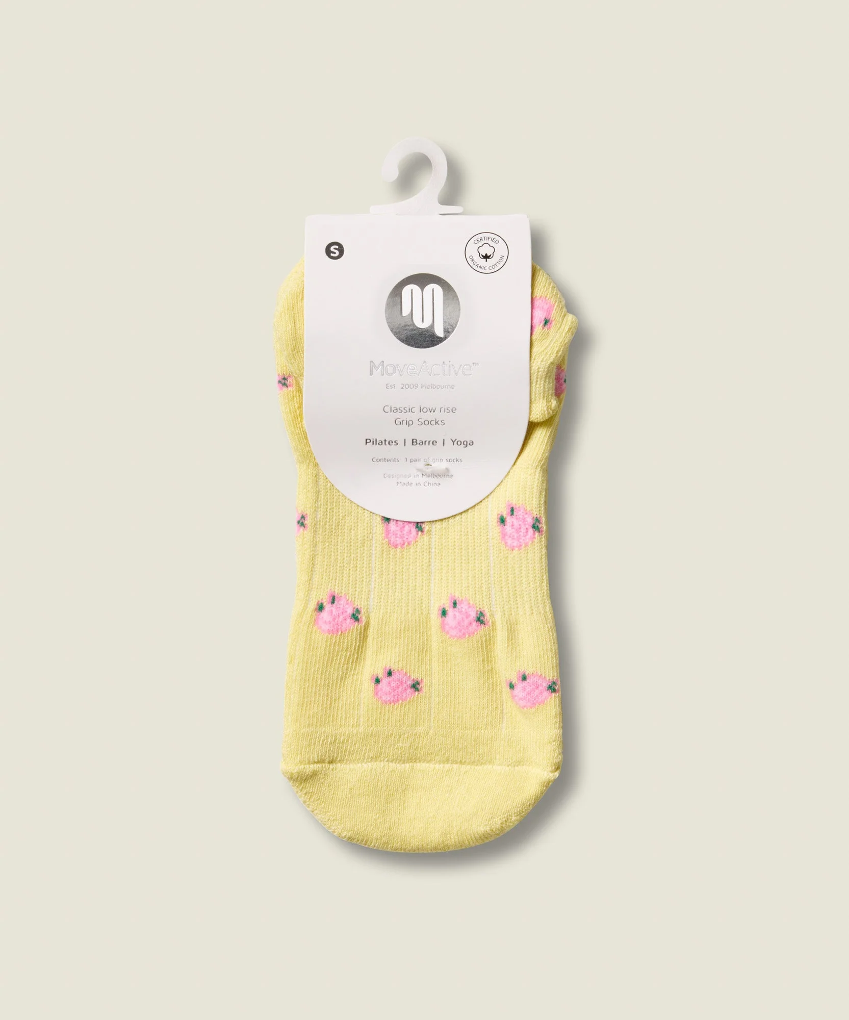 Low Rise Grip Socks - Wild Rose Maize - Image 6