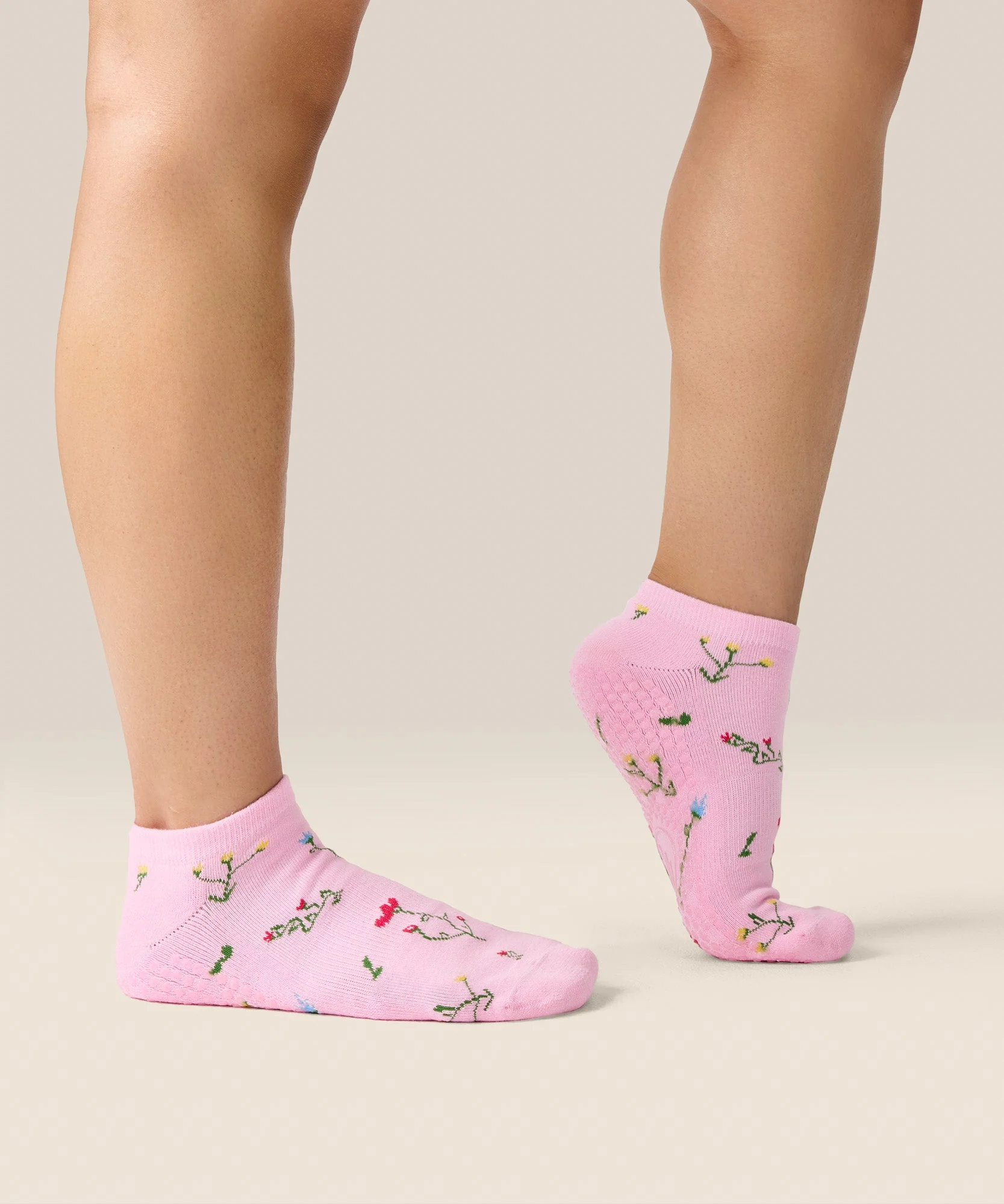 Low Rise Grip Socks - Wildflower Pink - Image 3
