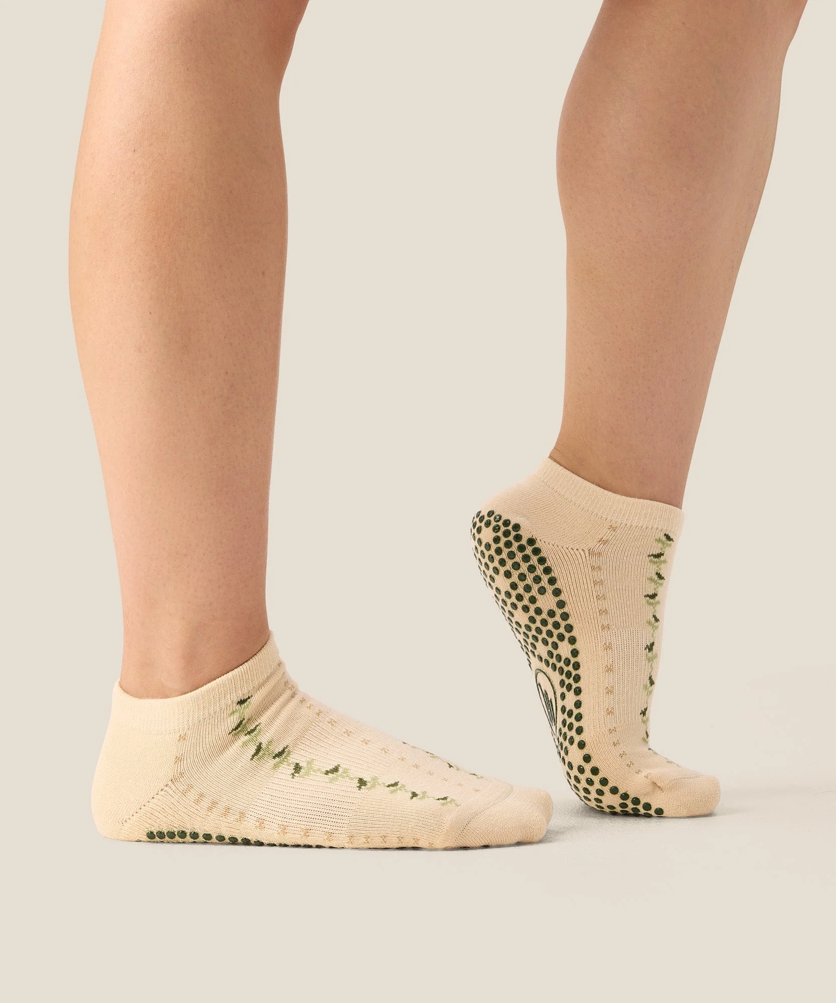 Low Rise Grip Socks - Wildflower Vine - Image 3