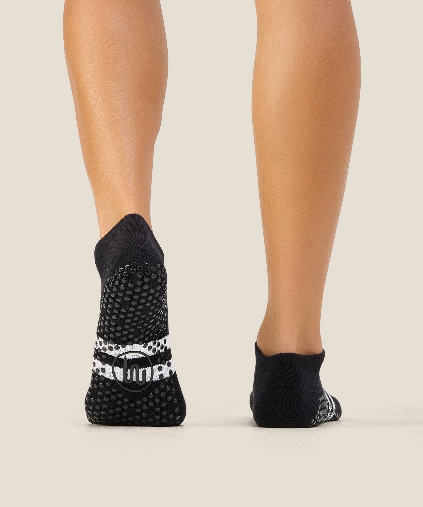 Low Rise Grip Socks - Sporty Stripe Black - Image 2