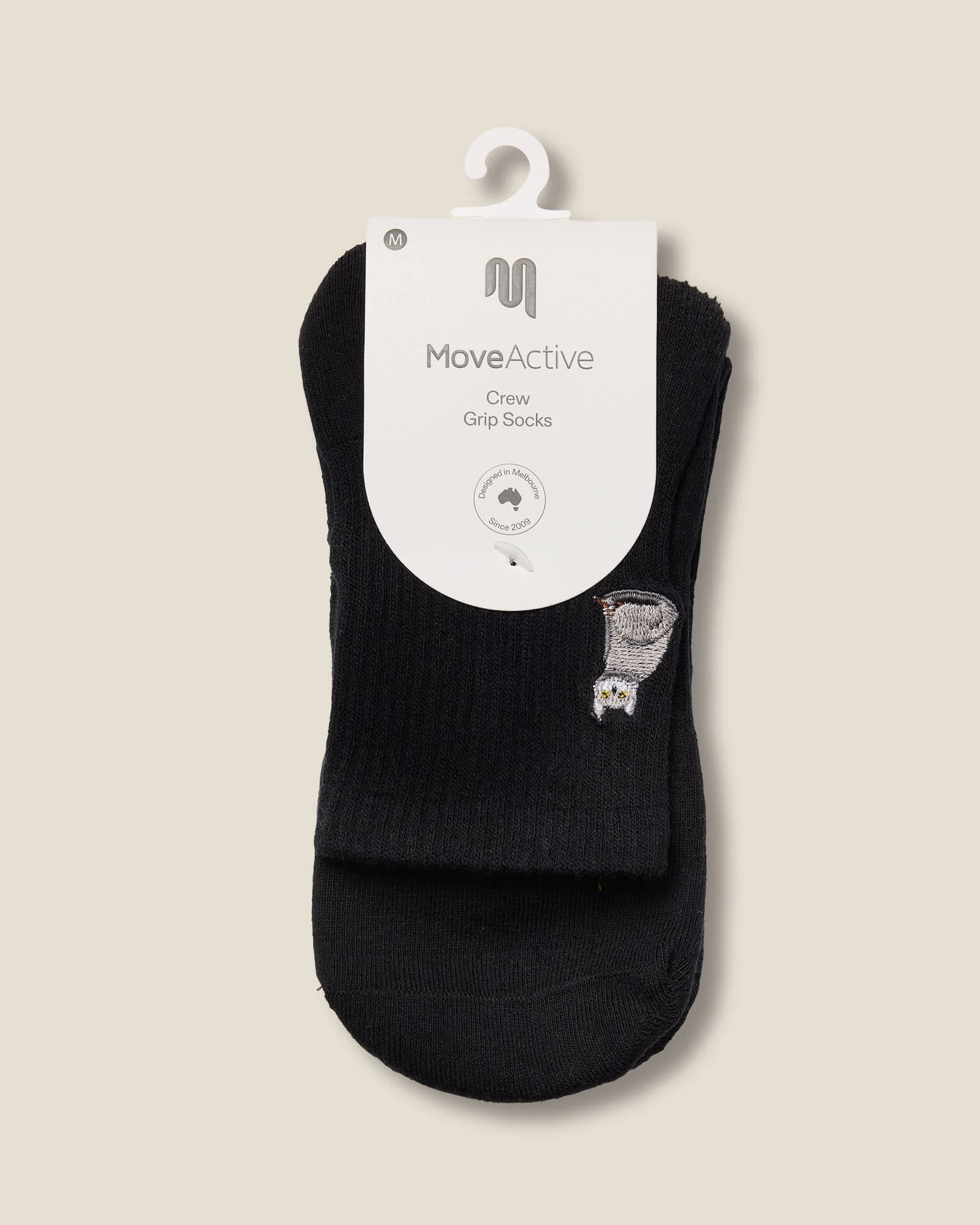 Crew Grip Socks - Grey Cat Black - Image 6