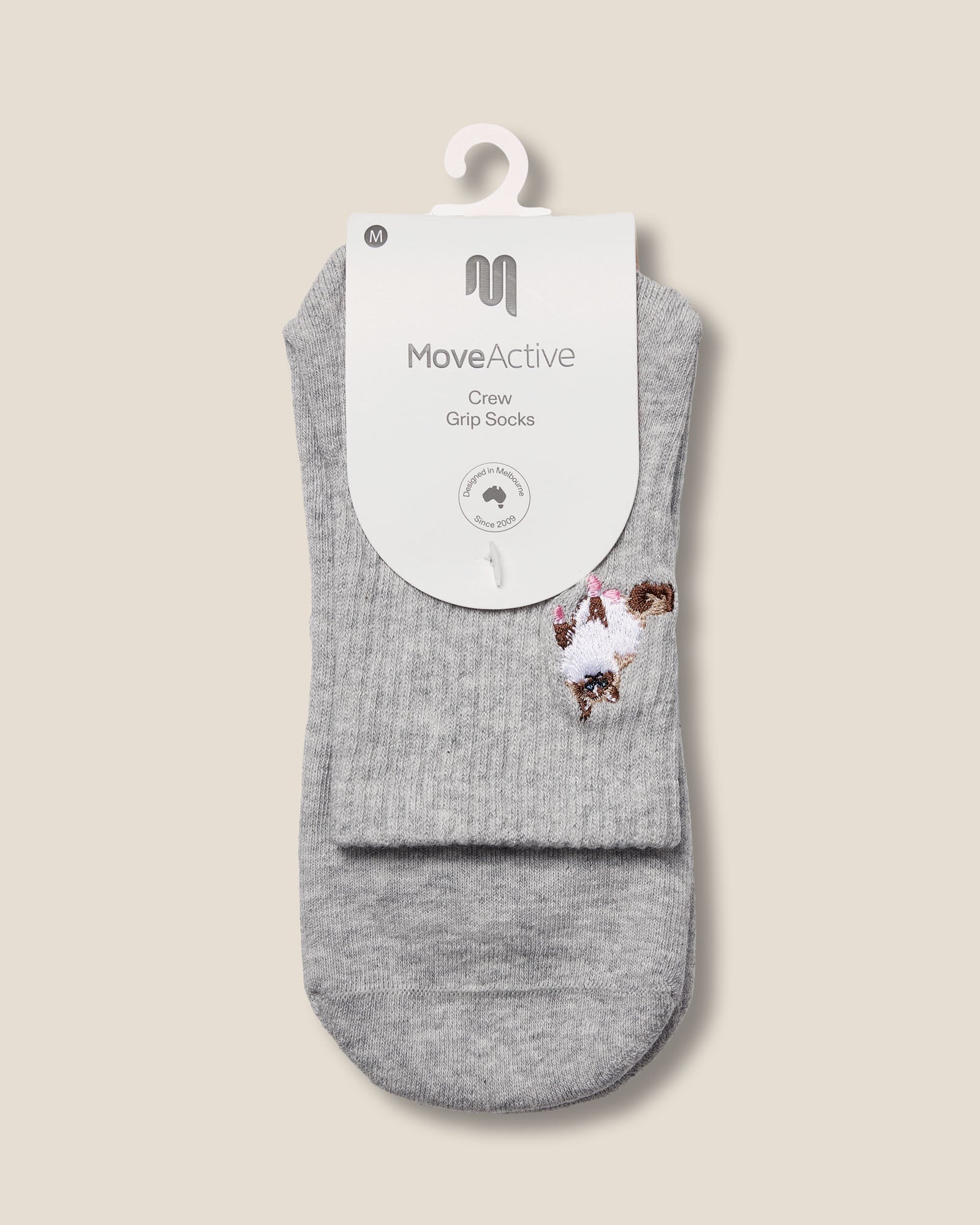 Crew Grip Socks - Ginger Cat Grey Marle - Image 6