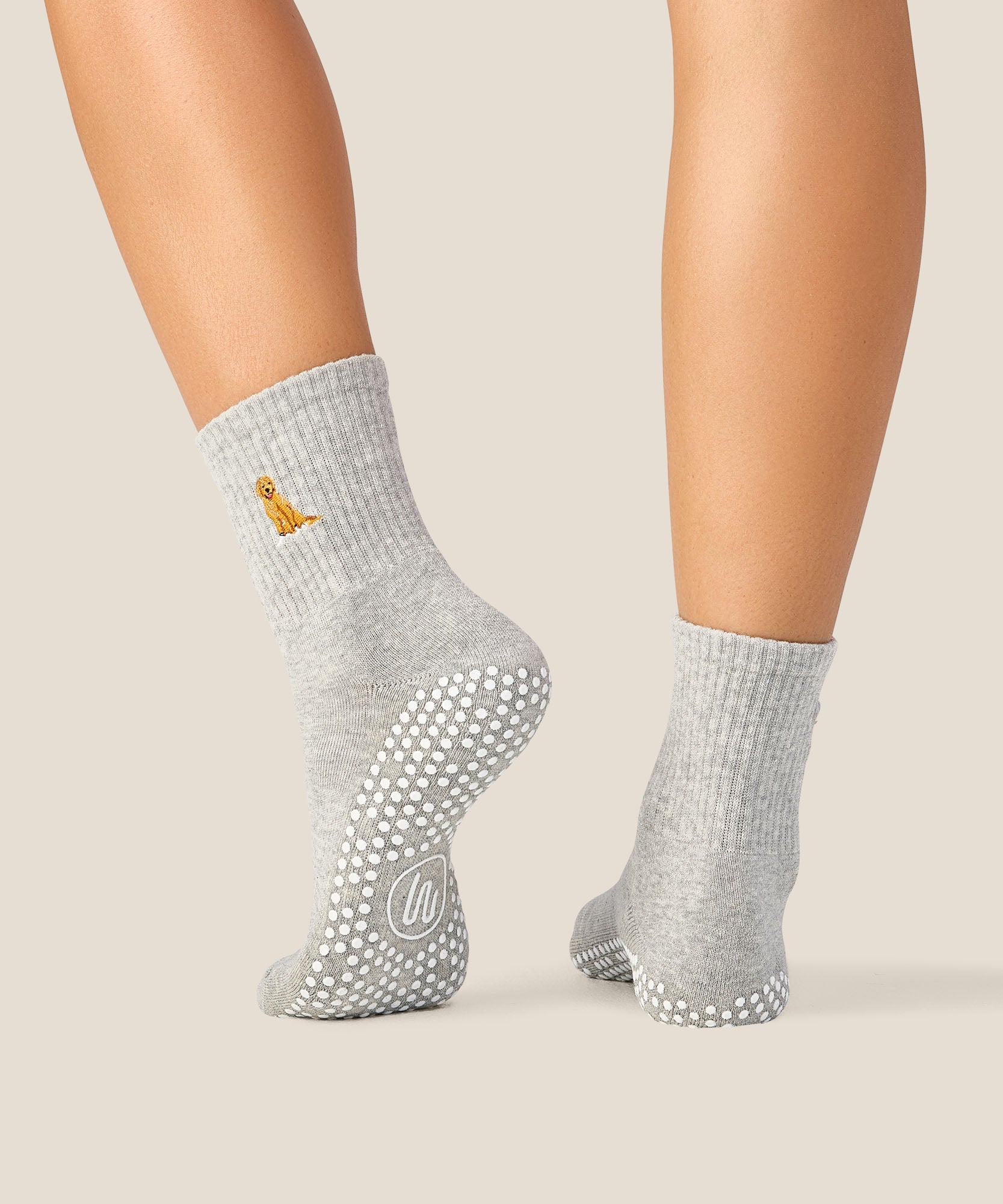 Crew Grip Socks - Golden Retriever Grey Marle - Image 3