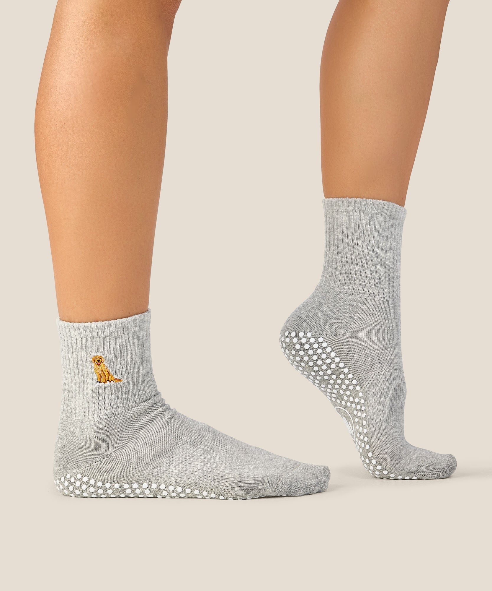 Crew Grip Socks - Golden Retriever Grey Marle - Image 4