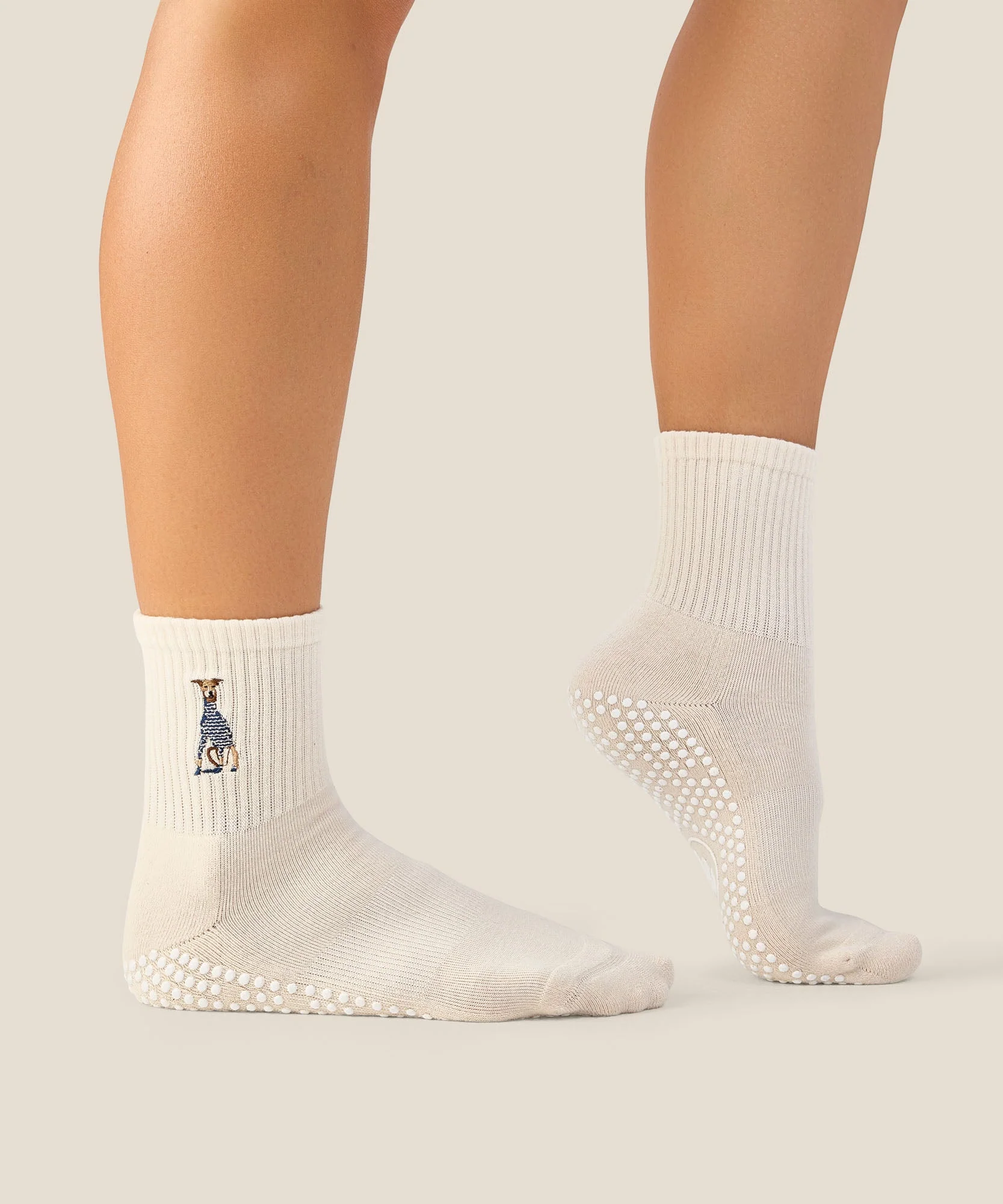 Crew Grip Socks - Greyhound Oat - Image 4