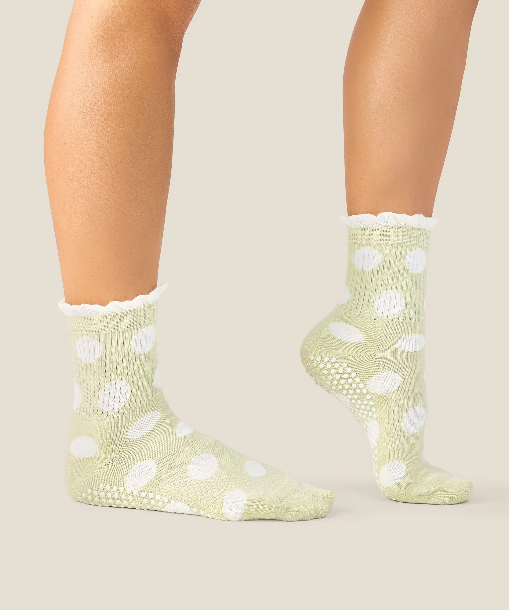 Crew Grip Socks - Polka Dot Matcha - Image 4