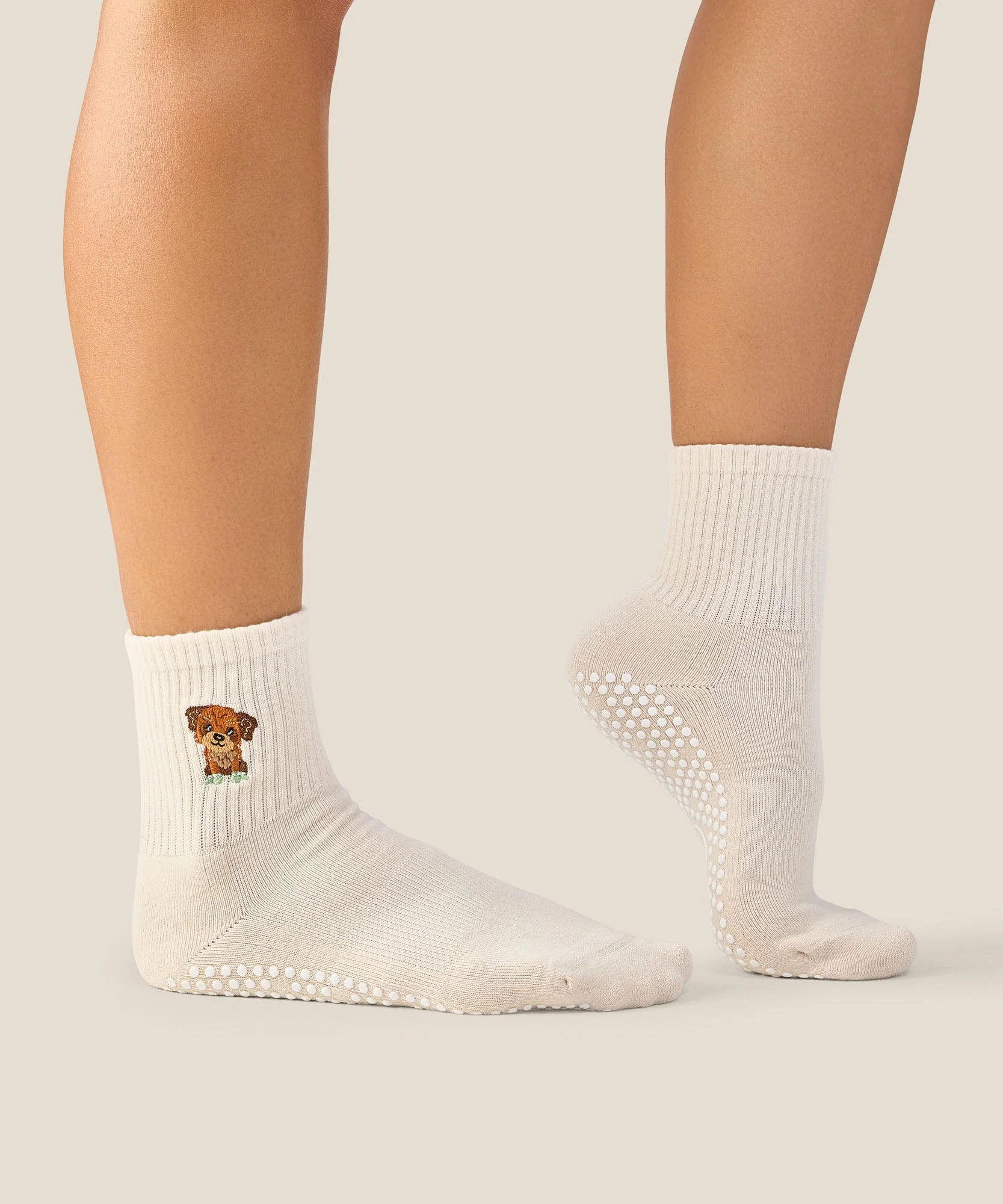 Crew Grip Socks - Poodle Oat - Image 4